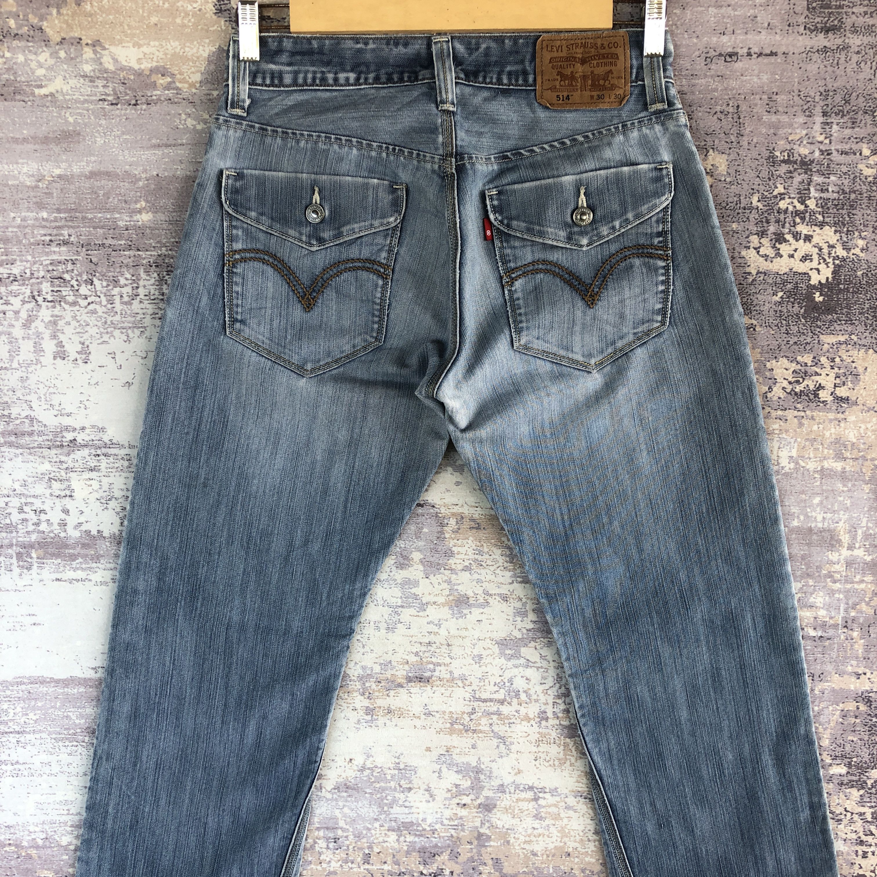 Jean Vintage Levi's Jeans Levis 514 Ripped Light Wash Denim Size 28" / US 6 / IT 42 - 4 Thumbnail