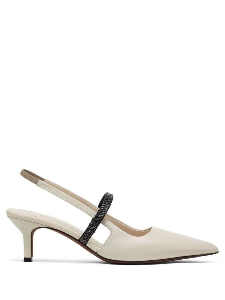 Brunello Cucinelli o1la1rc1a0425 Ballet Flats in White Size US 8 / IT 38 - 2 Thumbnail