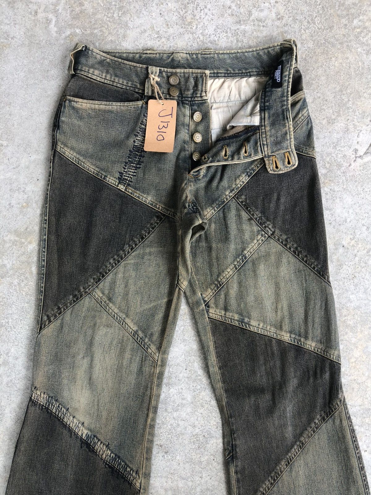 Tornado Mart Japanese Tornado Mart Flared Jeans Patchwork Distressed Size US 29 - 3 Thumbnail
