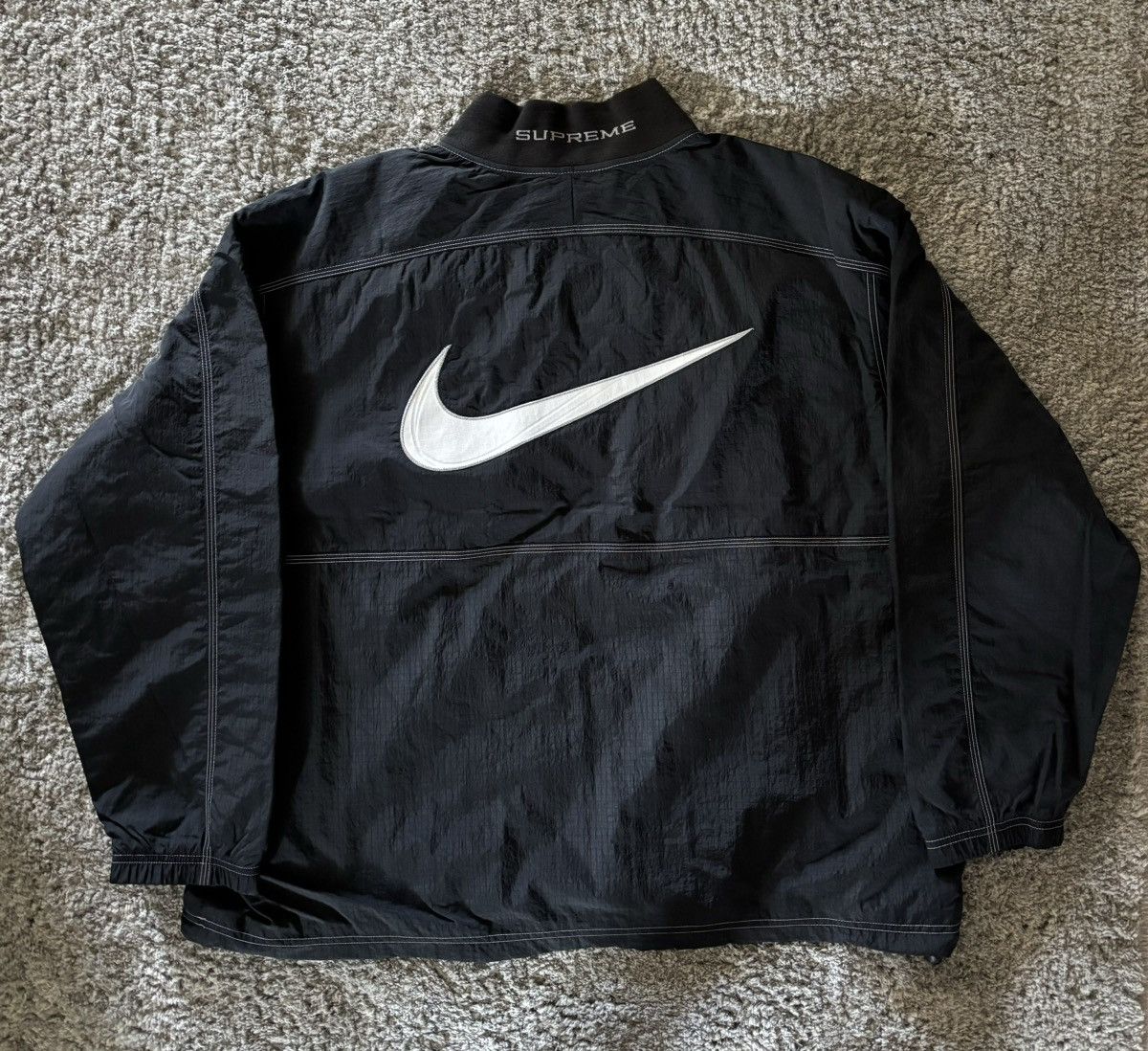 Supreme Supreme x Nike Ripstop Pullover Black | Grailed