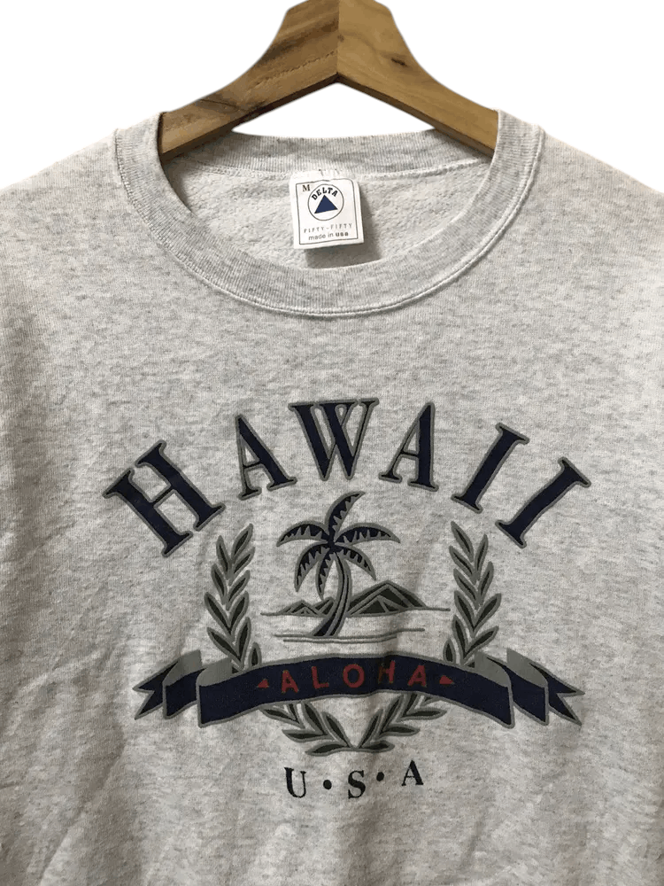 Delta Vintage 90's Hawaii U.S.A Sweatshirts Size US M / EU 48-50 / 2 - 3 Thumbnail