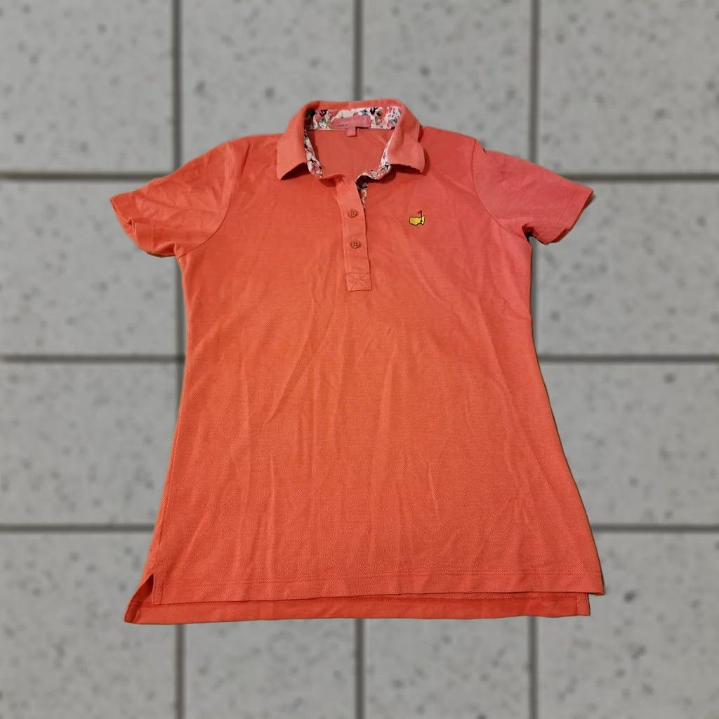 Vintage Womens Magnolia Lane Masters Polo Shirt Medium Orange Cotton Golf Athletic Size M / US 6-8 / IT 42-44 - 1 Thumbnail