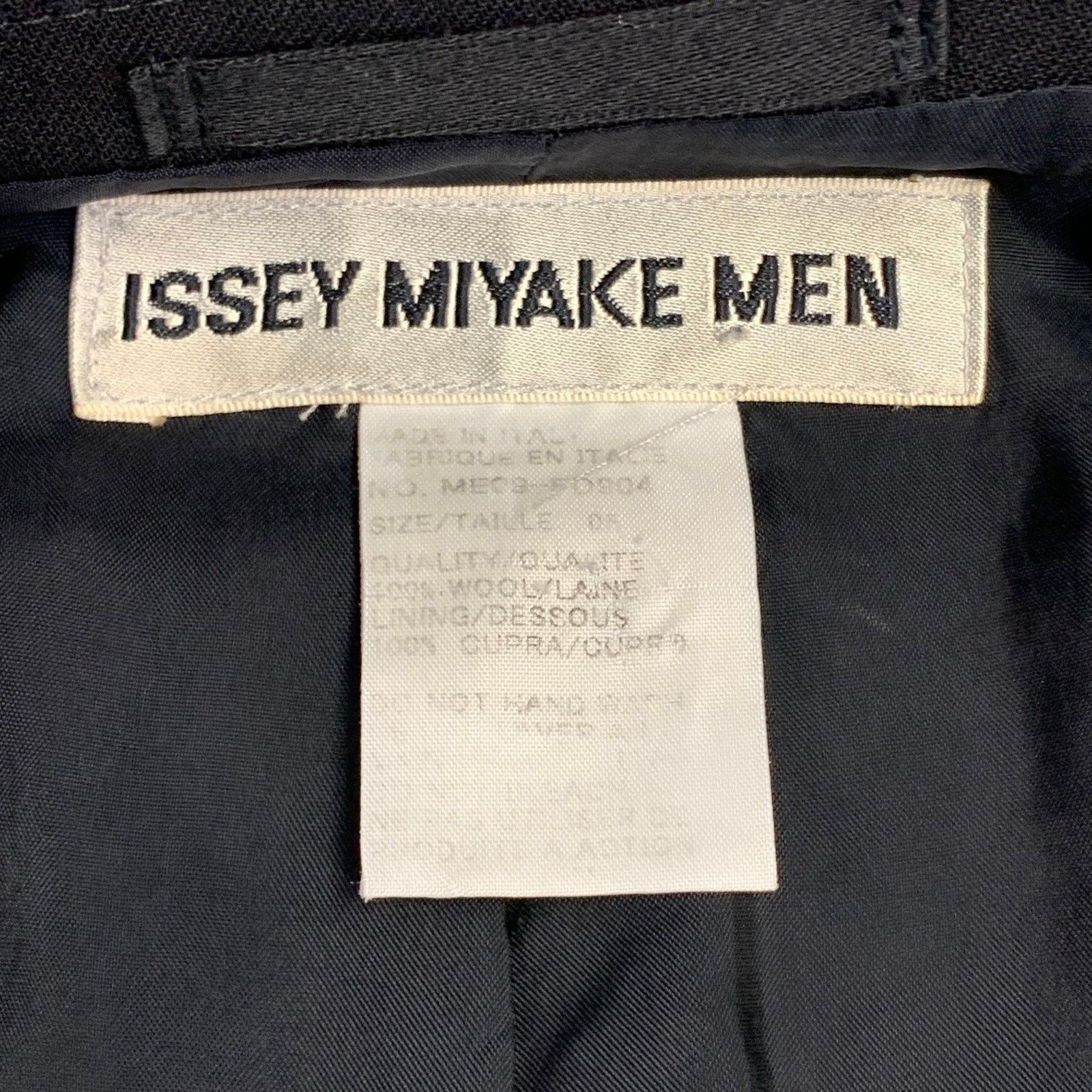 Issey Miyake ISSEY MIYAKE Size L Black Twill Wool Notch Lapel Sport Coat Size 44R - 5 Thumbnail