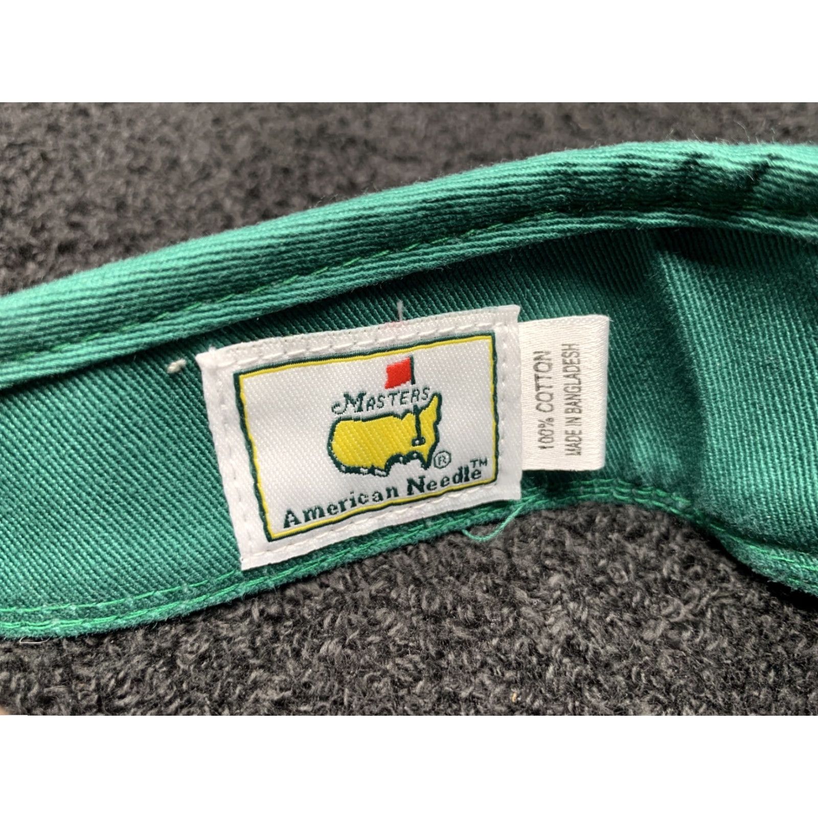American Needle VINTAGE American Needle Masters Tournament Green Visor Hat Adjustable Unisex Adult Size ONE SIZE - 3 Thumbnail