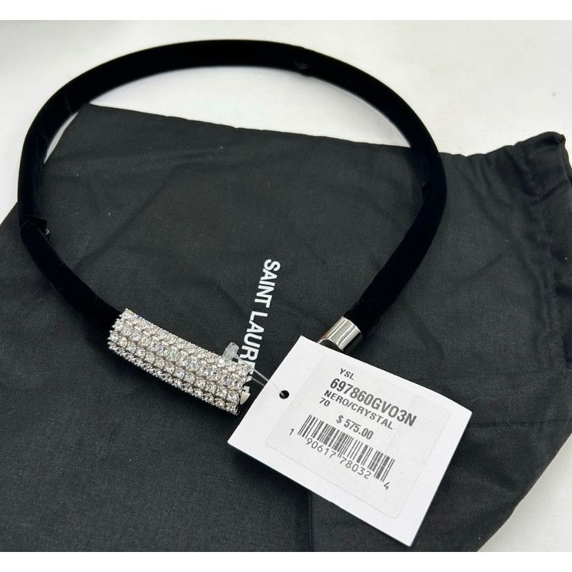 Yves Saint Laurent Saint Laurent ysl women's Black Velvet Choker necklace Size ONE SIZE - 7 Thumbnail