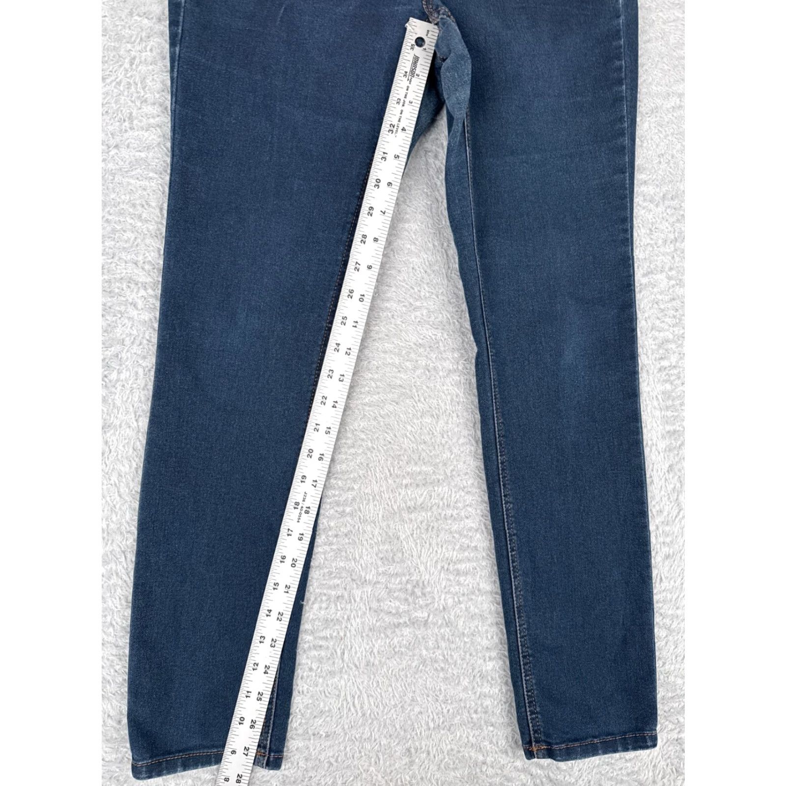 Vintage D.Jeans Jeans Womens 6P Blue Denim Skinny Dark Wash Mid Rise Cotton Blend 28x28 Size 28" / US 6 / IT 42 - 7 Thumbnail
