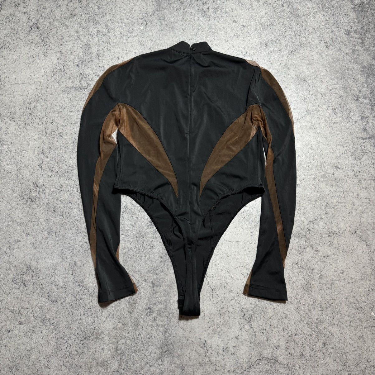 H&M × Mugler Rare Mugler X H&M Black Mesh Panel Bodysuit Size XL / US 12-14 / IT 48-50 - 2 Thumbnail