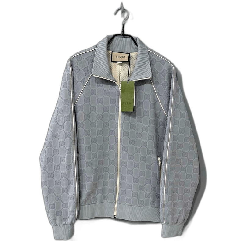 Gucci Gray Embossed ZipUp Jacket by Gucci-2505 Size L / US 10 / IT 46 - 1 Thumbnail