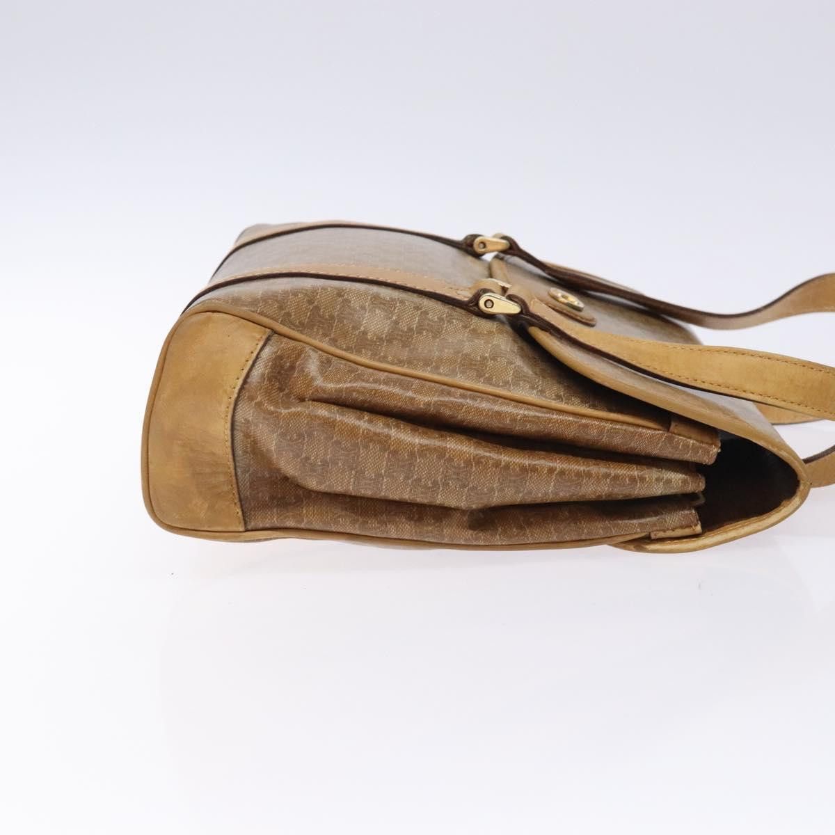 Celine CELINE Macadam Canvas Hand Bag Pvc Beige Gold Size ONE SIZE - 4 Thumbnail