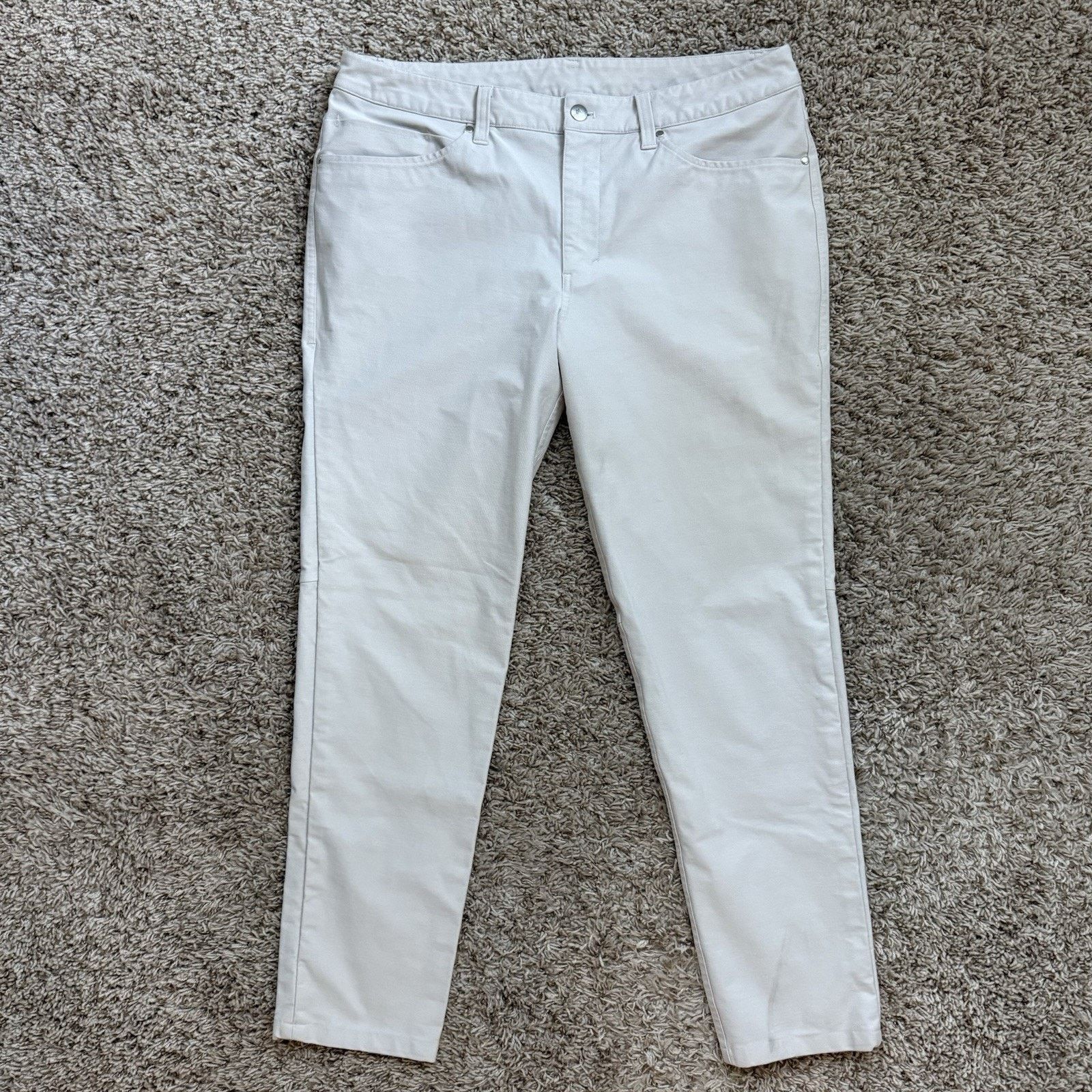 Lululemon LuluLemon 5 Pocket ABC Pants Athletic Cream Off White 34 Size US 34 / EU 50 - 1 Thumbnail