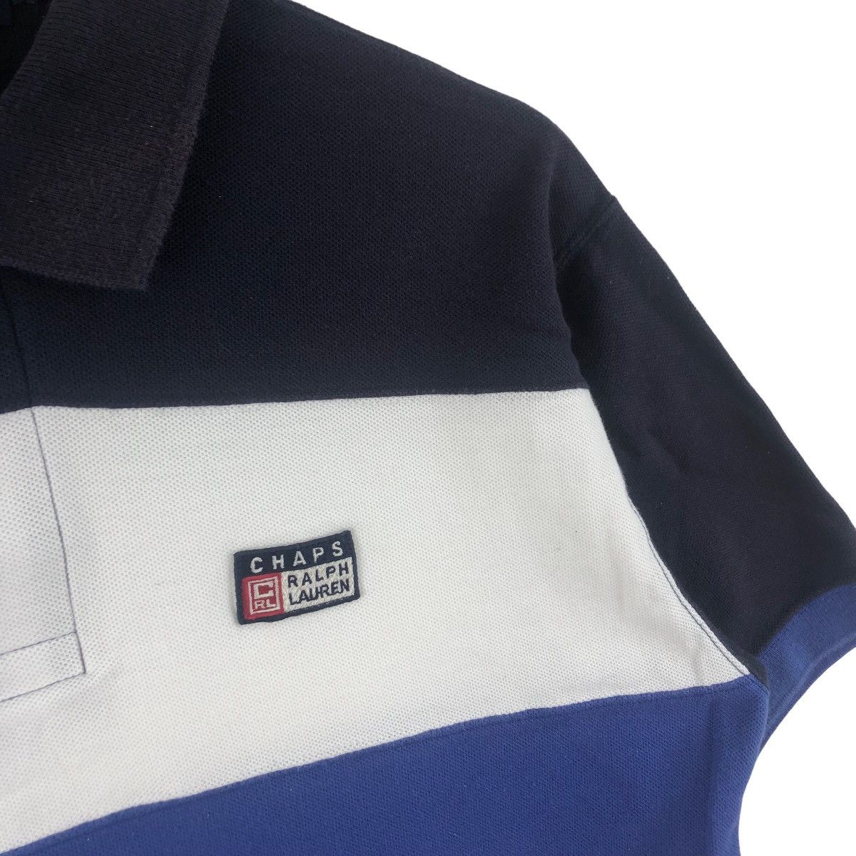 Chaps Vintage CHAPS RALPH LAUREN Embossed Logo Polo Tee Shirt Size US M / EU 48-50 / 2 - 3 Thumbnail