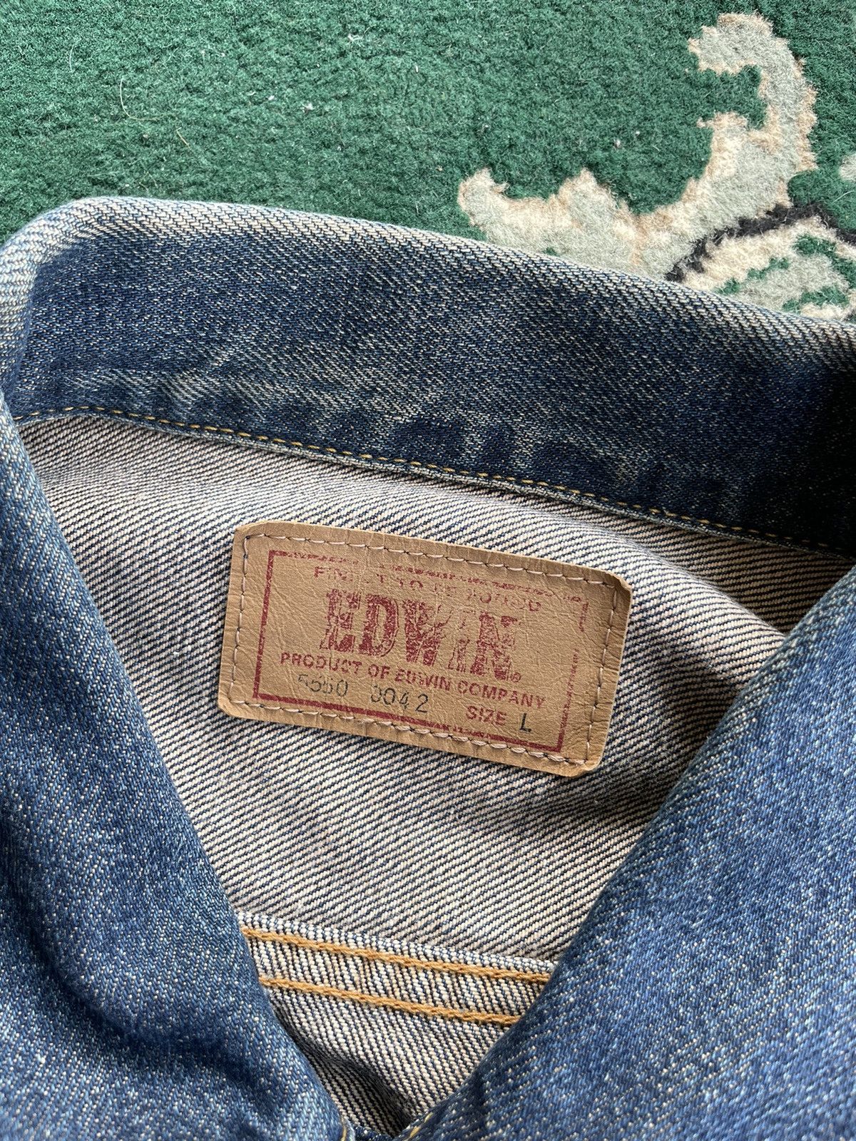 Edwin × Japanese Brand Edwin 5550 truker jacket redline selvedge Size US L / EU 52-54 / 3 - 4 Thumbnail