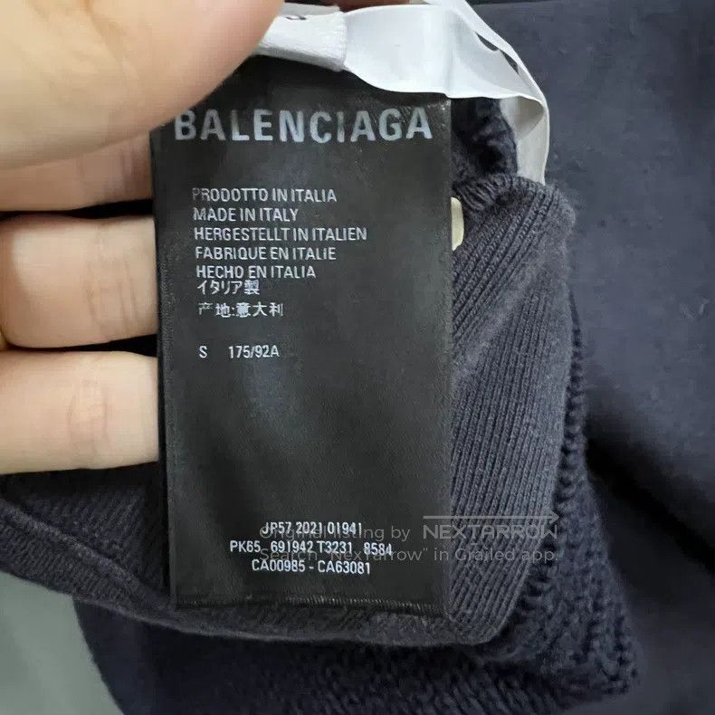Balenciaga Balenciaga Patchwork Crewneck Knit Asymmetrical Sweater Size US S / EU 44-46 / 1 - 4 Thumbnail
