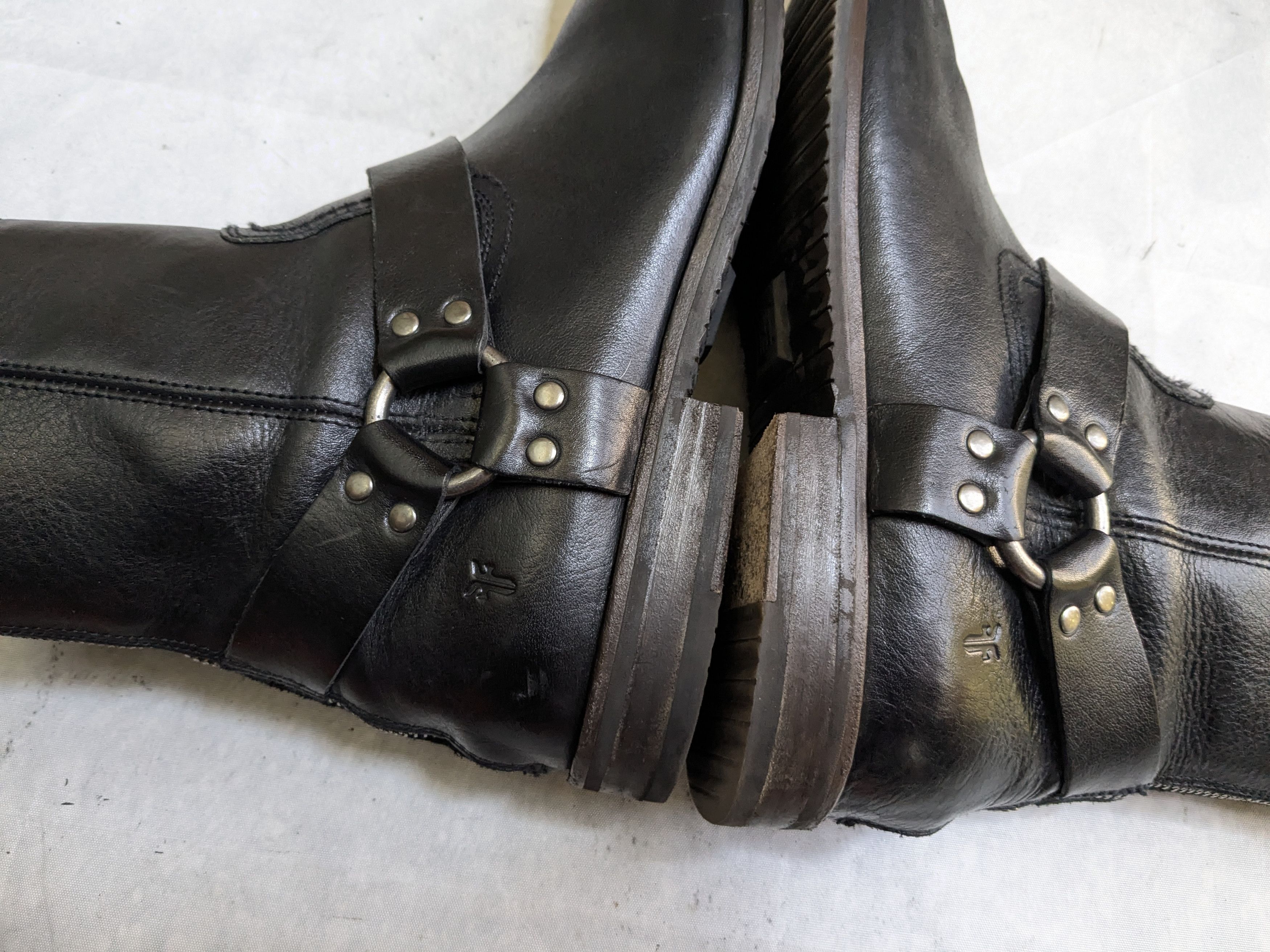 Frye Frye Harness Boots Black Leather 11 Buckle Size US 11 / EU 44 - 10 Thumbnail