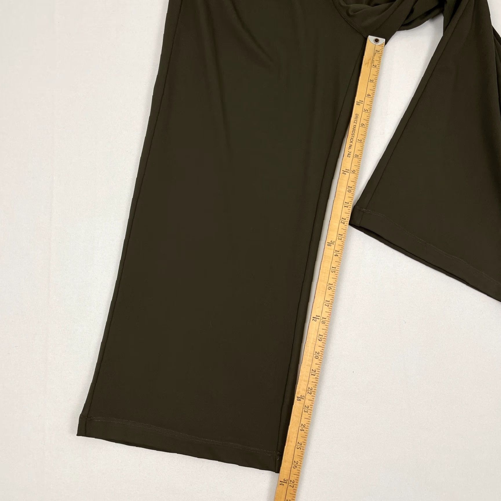Vintage Halara HaloTek Air Pants Womens Green High Waisted Pull On Elastic Waist Stretch Pockets Ankle Wide-Leg Size 27" / US 4 / IT 40 - 4 Thumbnail