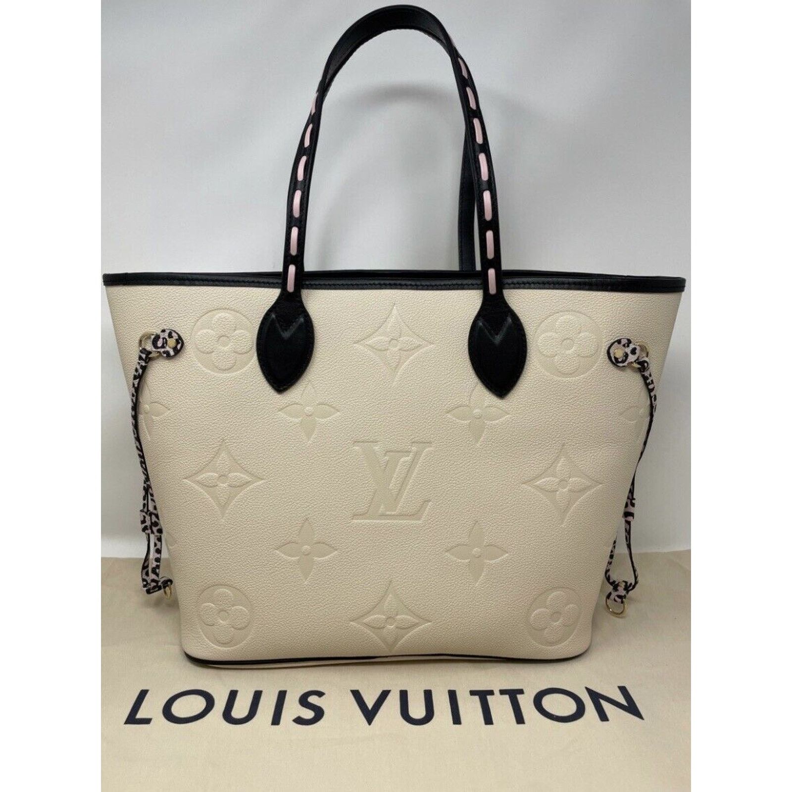 Louis Vuitton Louis Vuitton Neverfull Wild At Heart MM Ivory Leather Size ONE SIZE - 7 Thumbnail