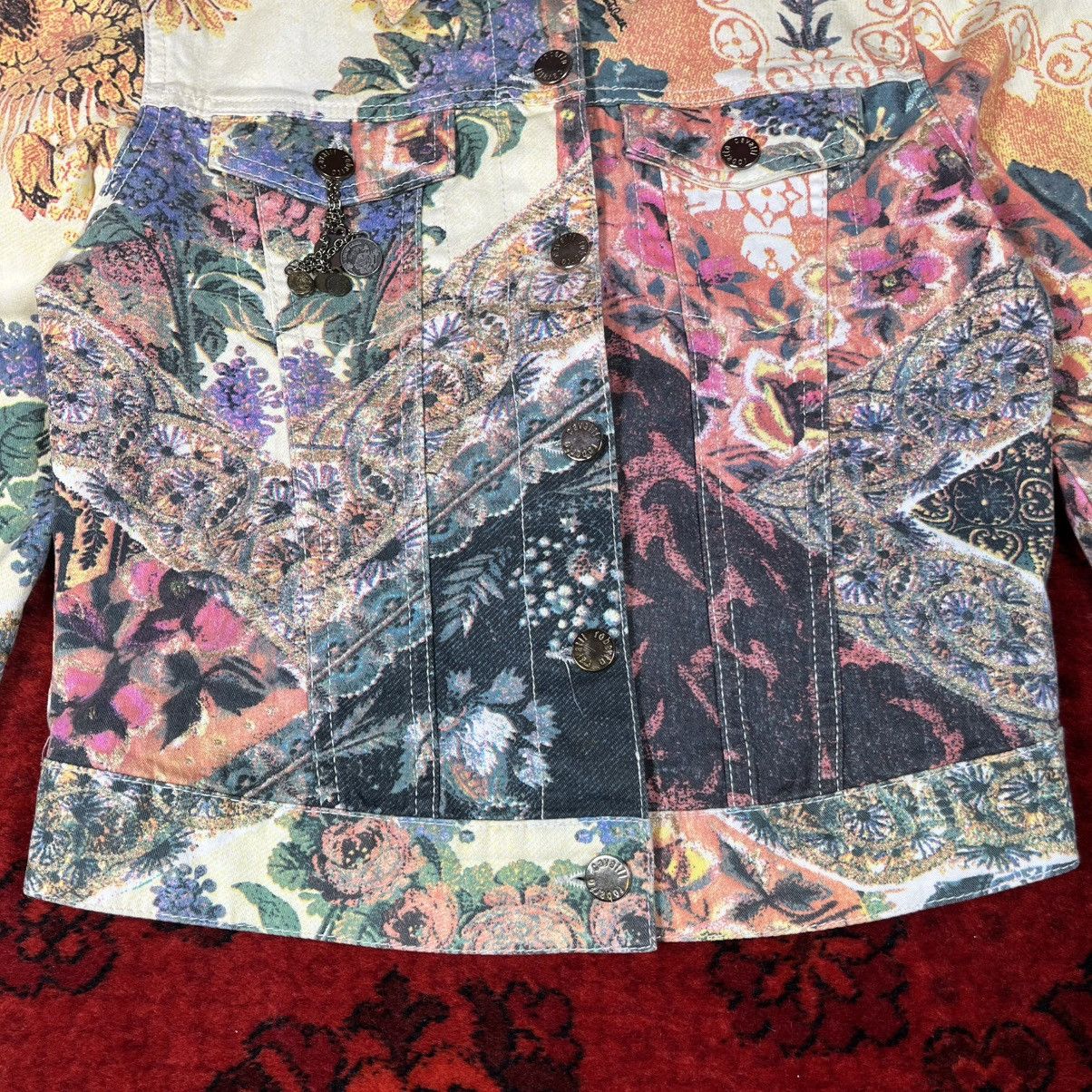 Roberto Cavalli Roberto Cavalli 2003 Printed Jacket & Jeans Set Patchwork Size 25" / US 0 / IT 36 - 8 Thumbnail