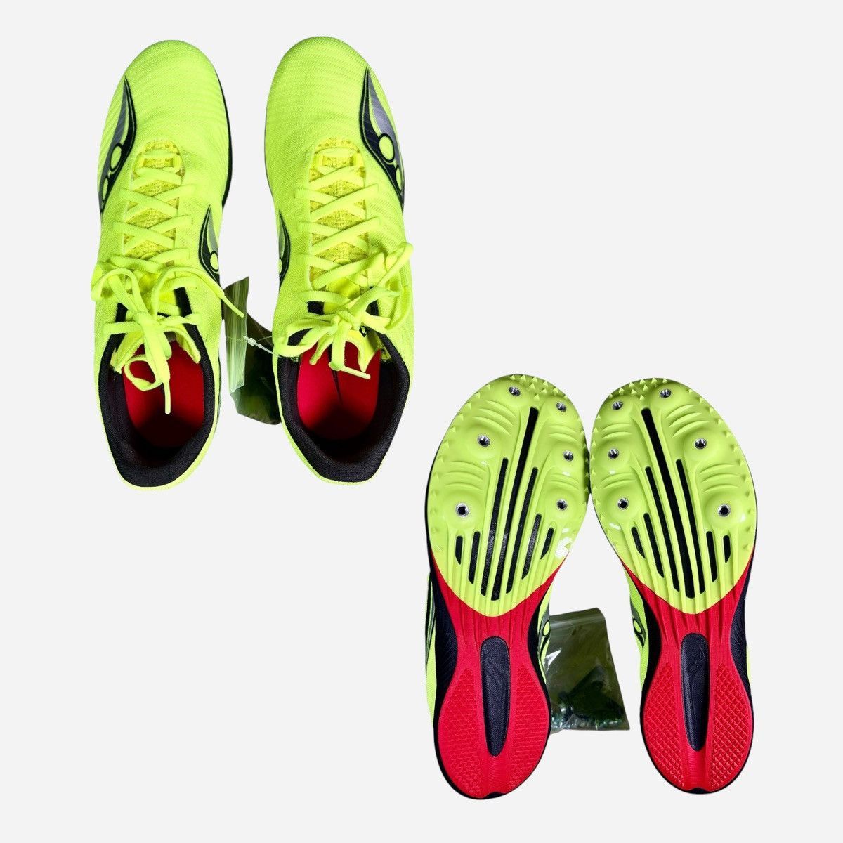 Saucony Saucony Men’s Velocity MP Green Red Track Shoes Sz 11.5 Size US 11.5 / EU 44-45 - 11 Thumbnail