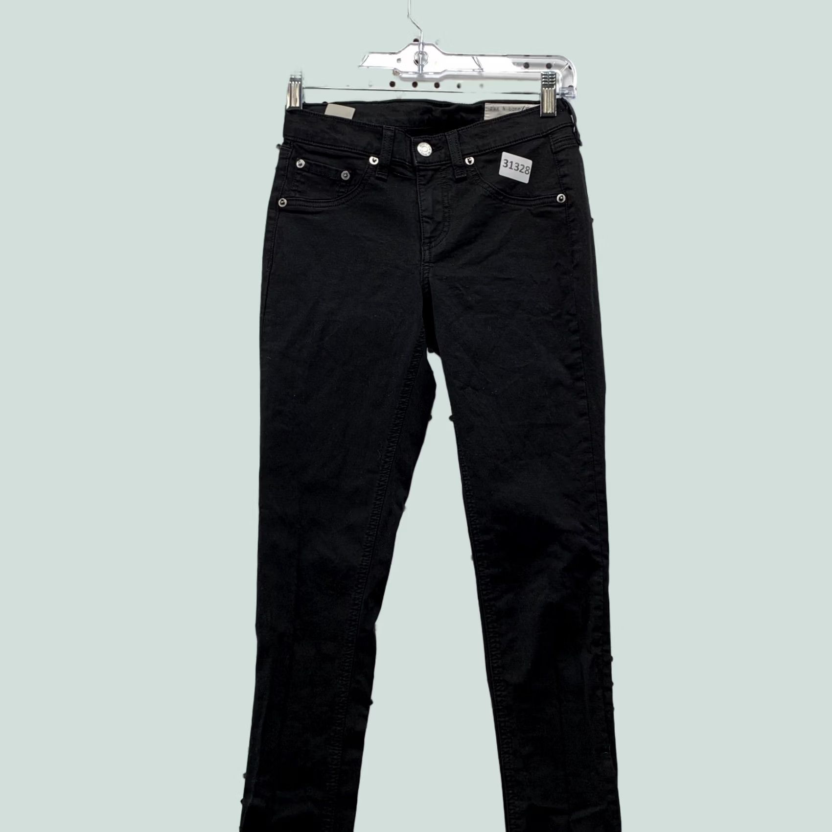 Rag & Bone rag & bone Skinny Black Denim Jeans Womens 25X28 Casual Jeans Size 42" / US 20 - 1 Thumbnail