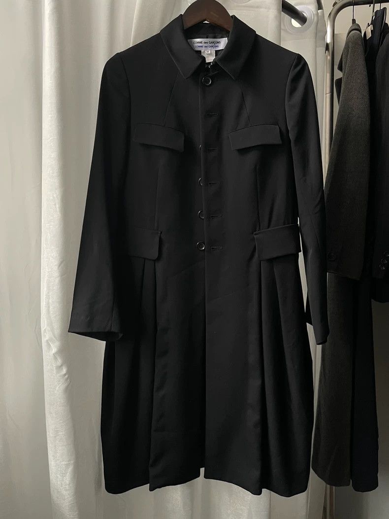 Comme des Garcons Comme des Garçons Black wool pleated long-sleeved jacket Size M / US 6-8 / IT 42-44 - 1 Thumbnail