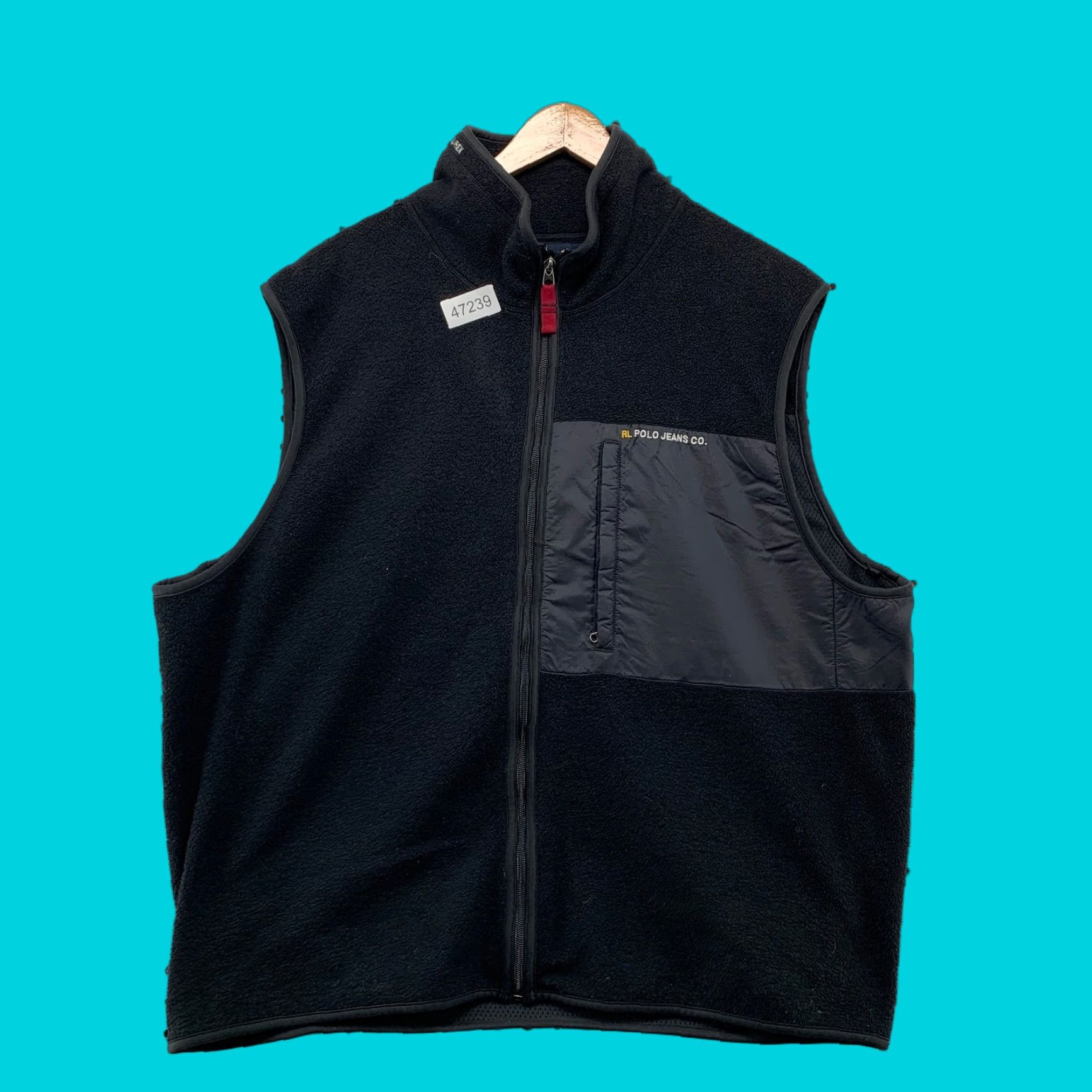 Polo Ralph Lauren VINTAGE Polo Ralph Lauren Vest Jacket Mens 2XL Black Fleece Removable Hooded Size US XXL / EU 58 / 5 - 1 Thumbnail