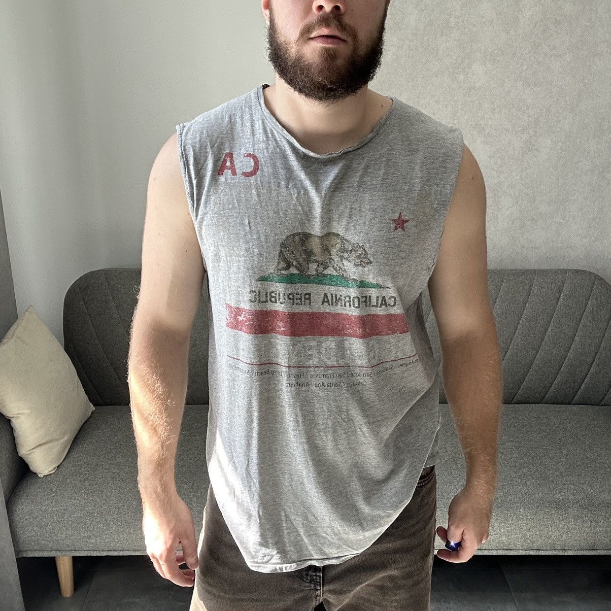 Designer × Vintage Vintage Japanese Style California Republic Tank Tip CA Y2K Size US XL / EU 56 / 4 - 1 Thumbnail