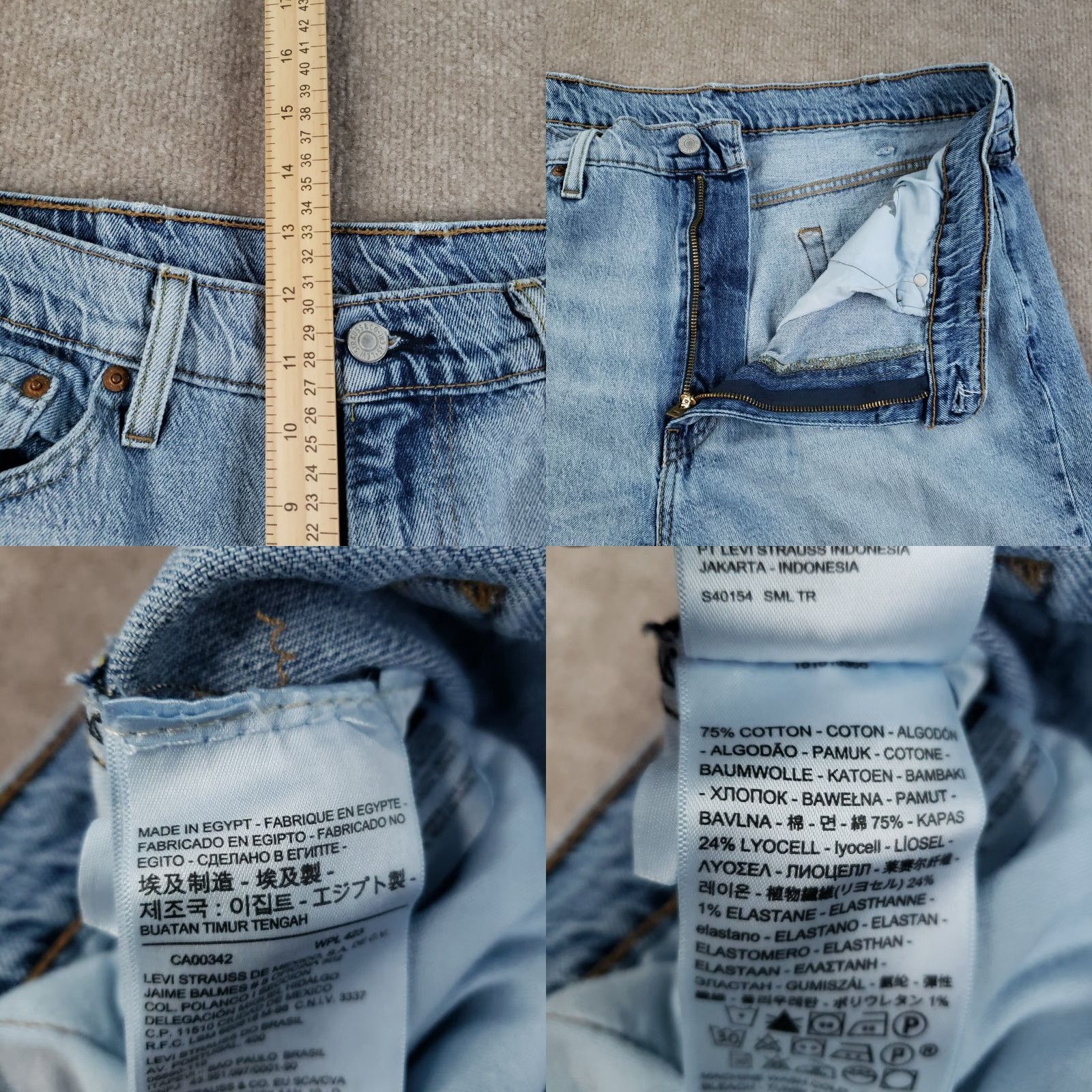 Levi's Levi's 541 Jeans Men 36x30 Blue Denim Stretch Athletic Cut Casual Regular Size US 36 / EU 52 - 8 Thumbnail
