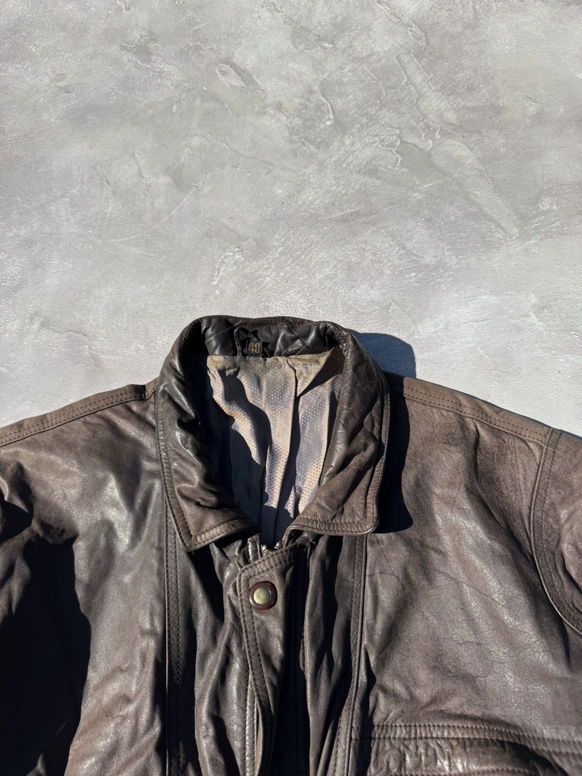 Leather Vintage Distressed Brown Leather Jacket Y2k Size US M / EU 48-50 / 2 - 11 Thumbnail