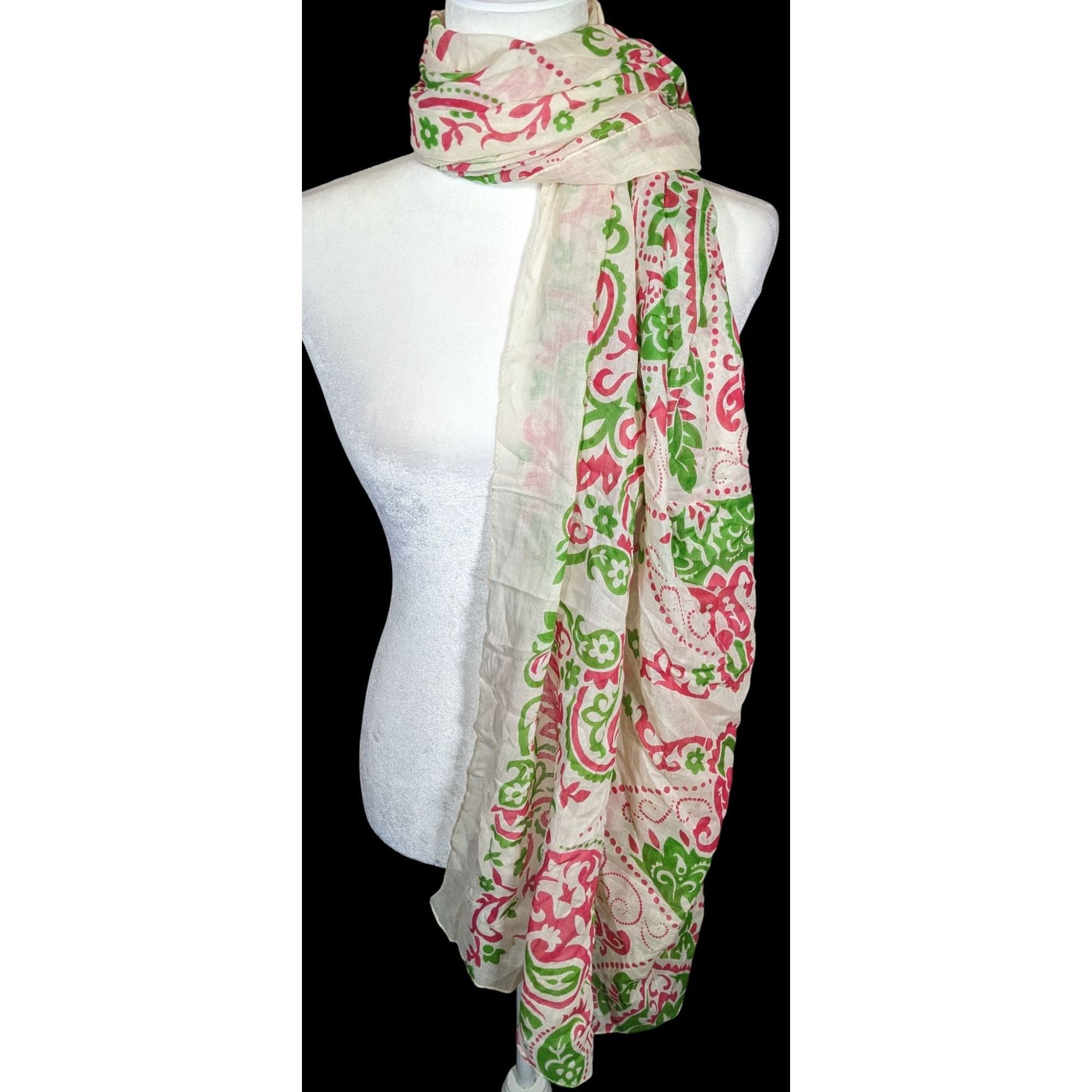Other Maison Lecomte Flament Lightweight Cotton Floral Scarf Size ONE SIZE - 1 Thumbnail