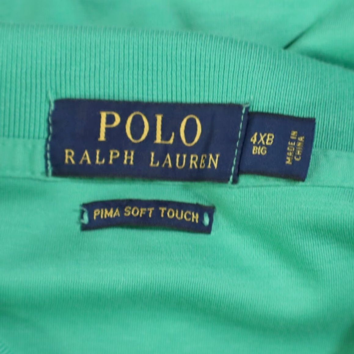 Polo Ralph Lauren Polo Ralph Lauren Pima Soft Touch Cotton Solid Polo Shirt Green Men's 4XB Size US XXL / EU 58 / 5 - 5 Thumbnail