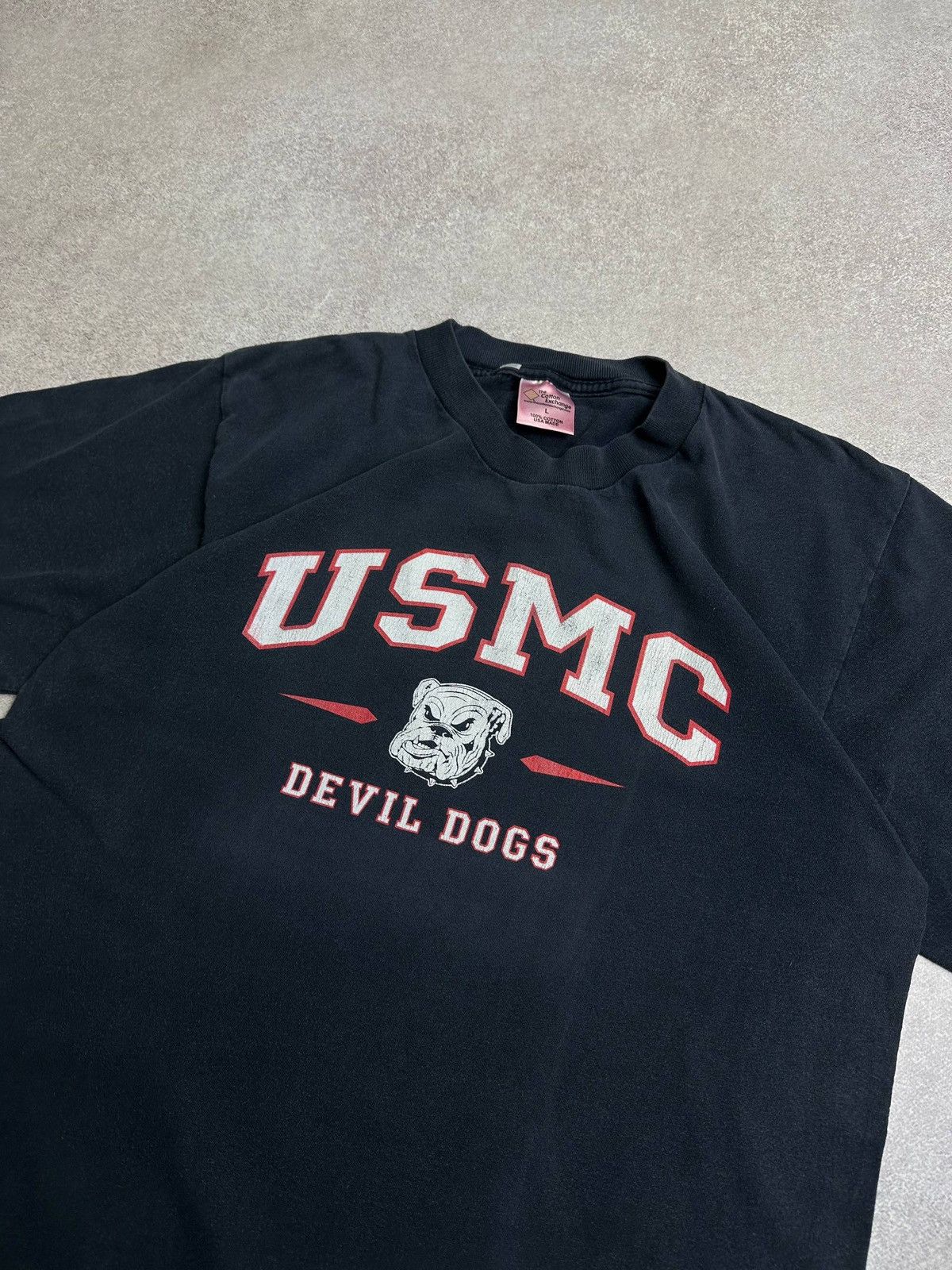 Vintage Vintage 90s USMC Devil Dogs University T-shirt L Size US L / EU 52-54 / 3 - 2 Thumbnail