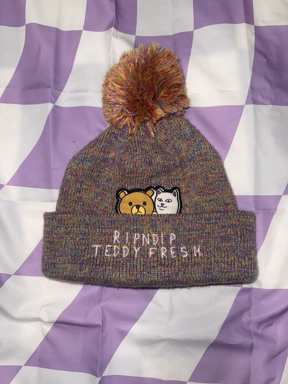 RIPNDIP RipnDip x Teddy Fresh pom pom beanie Size ONE SIZE - 2 Thumbnail