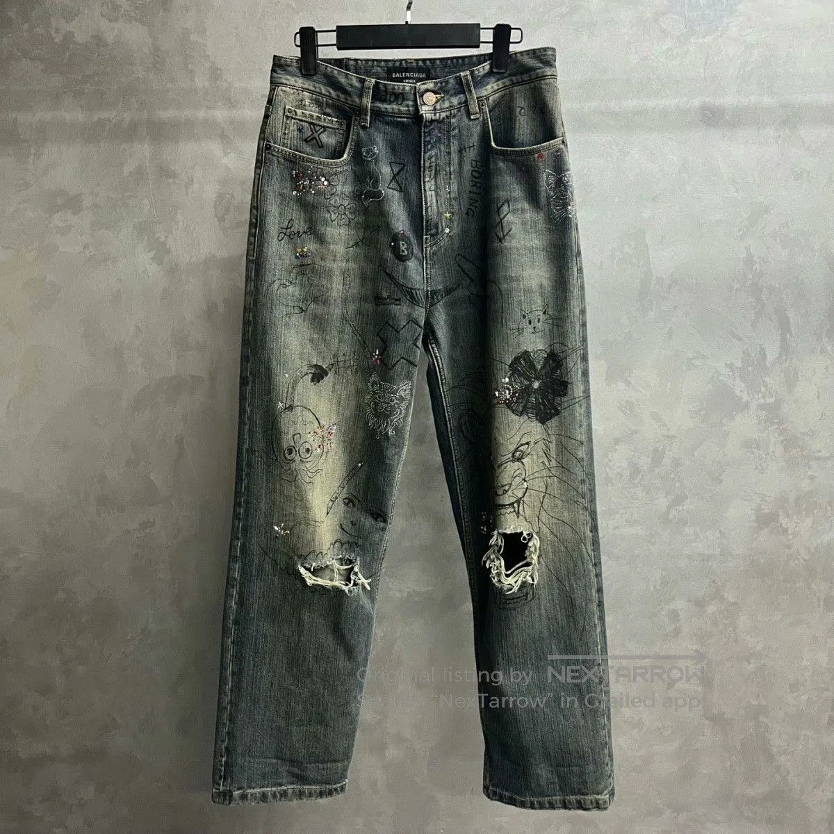 Balenciaga Balenciaga Summer 23' Graffiti Jeans | Grailed