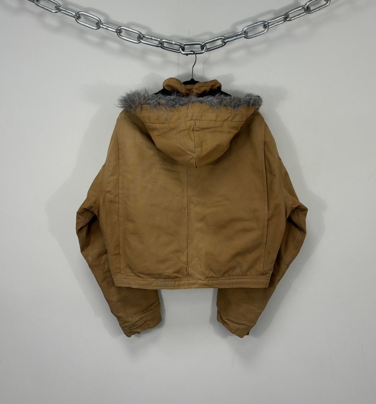 Carhartt Vintage 90s Carhartt USA Workwear Hooded Boxy Cropped Jacket Size US L / EU 52-54 / 3 - 2 Thumbnail