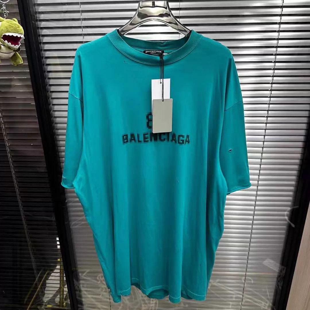 Balenciaga Balenciaga NWT Lake Green Mosaic Double B SS OS/XS Size US XS / EU 42 / 0 - 1 Thumbnail