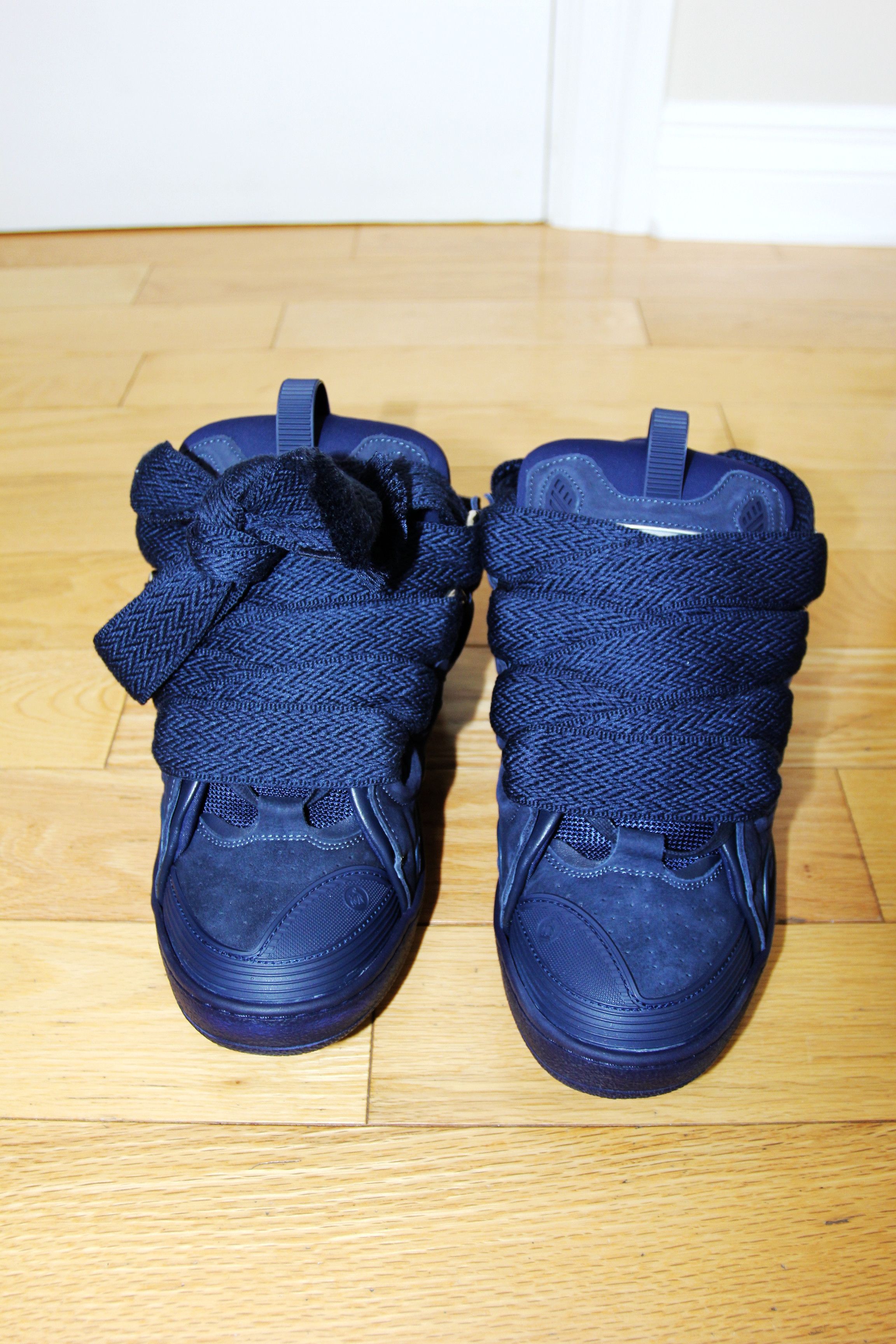Lanvin BNWT SS25 LANVIN LEATHER CURB SNEAKERS NAVY BLUE 41 Size US 8 / EU 41 - 4 Thumbnail