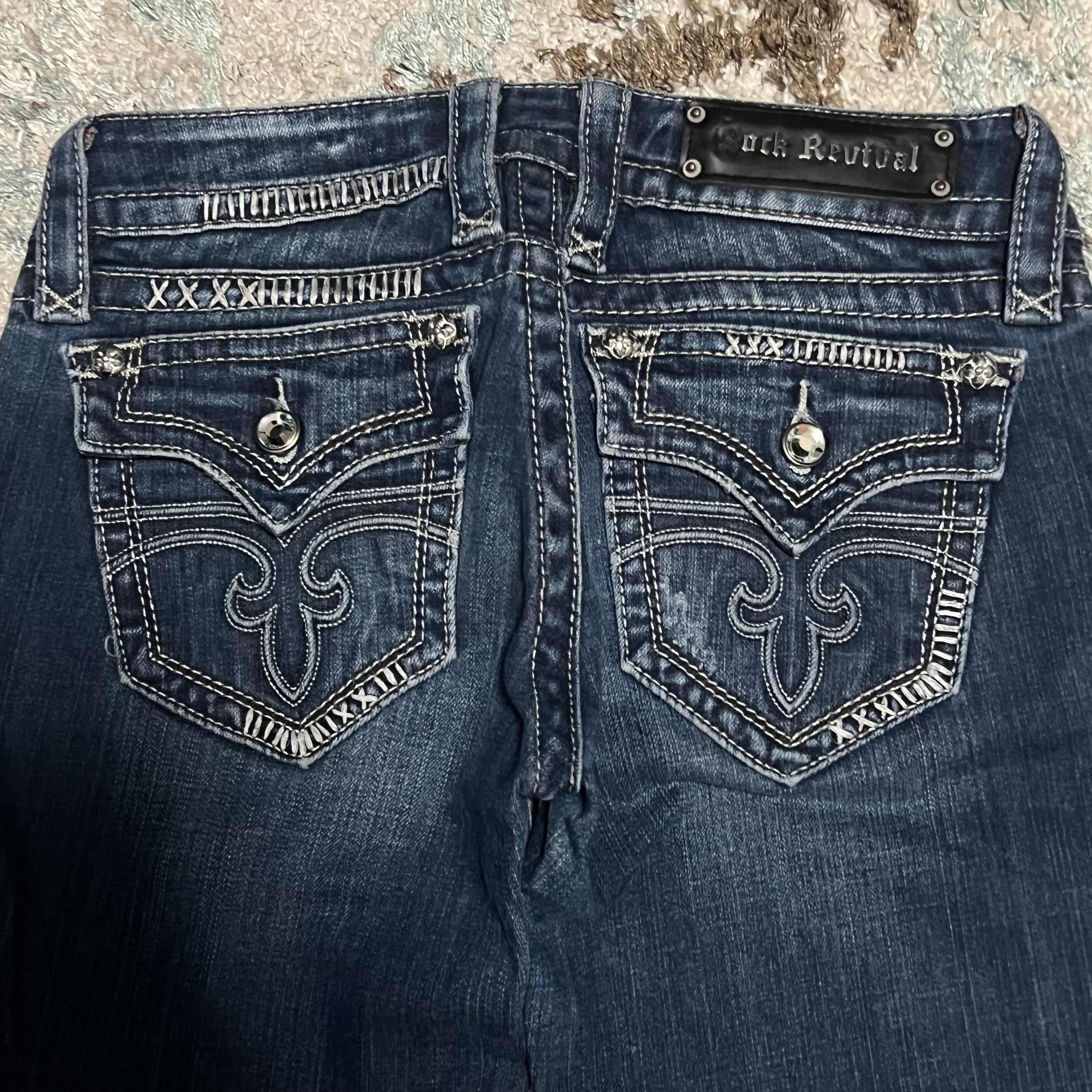 Rock Revival Rock Revival Womens Celine Bootcut Jeans 28x31 Low Rise Y2K Size 28" / US 6 / IT 42 - 3 Thumbnail