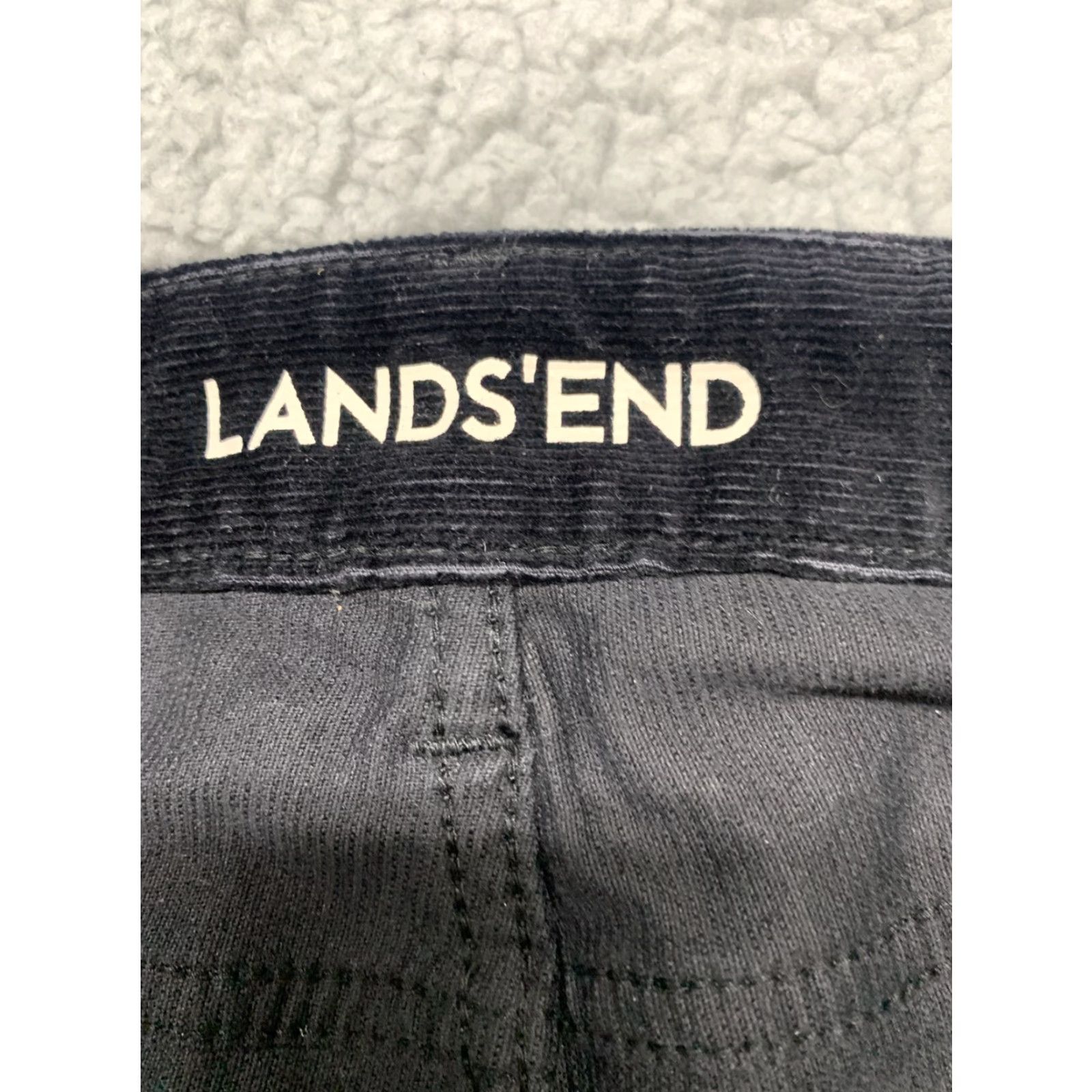 Lands' End Lands' End Womens Black Corduroy Pants 14 Mid Rise Straight 35 x 32 | Black, Corduroy, Pants, Lands' End, Classic, Regular, Women Size 36" / US 14 / IT 50 - 4 Thumbnail