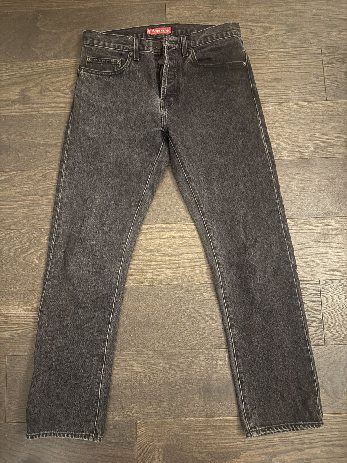 Supreme Supreme slim black jean Size US 31 - 1 Thumbnail