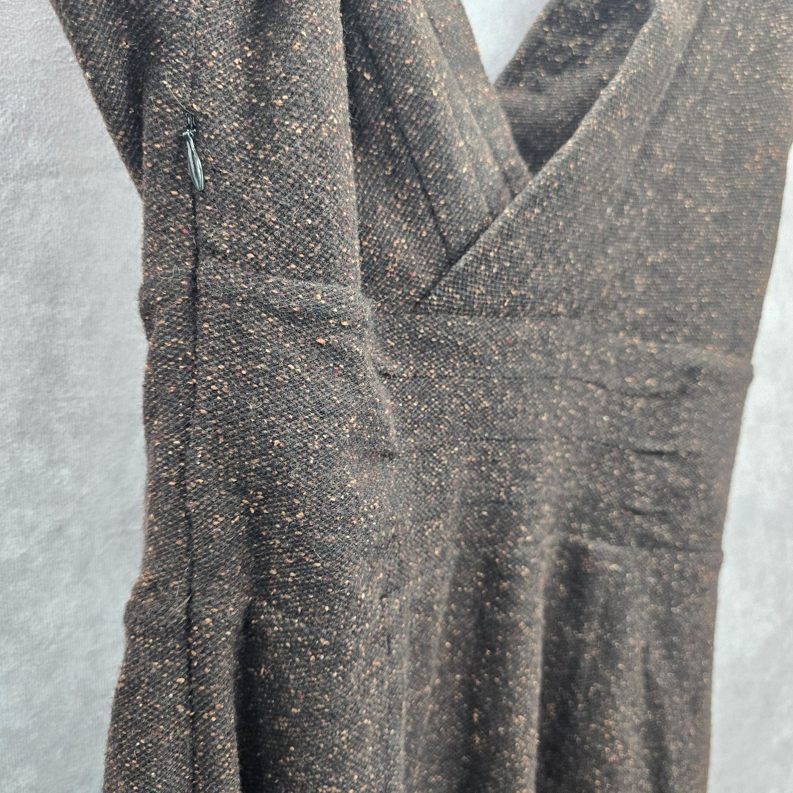 Banana Republic Banana Republic Brown Speckle Wool Silk Dress 4 Small Size S / US 4 / IT 40 - 8 Thumbnail