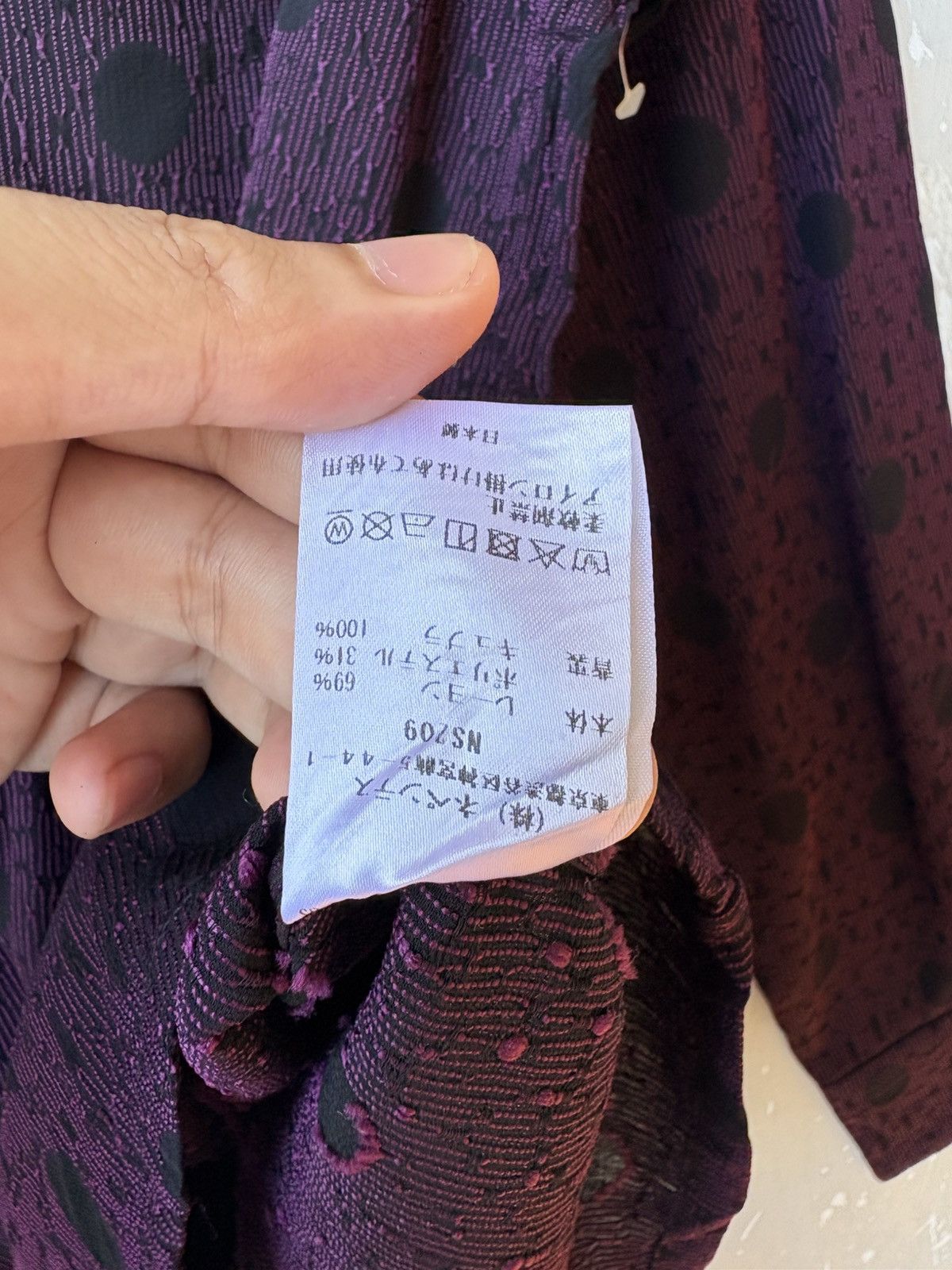 Needles Authentic Needles Polka Dot Jacquard Shirt Purple Cupra Line Size US M / EU 48-50 / 2 - 9 Thumbnail