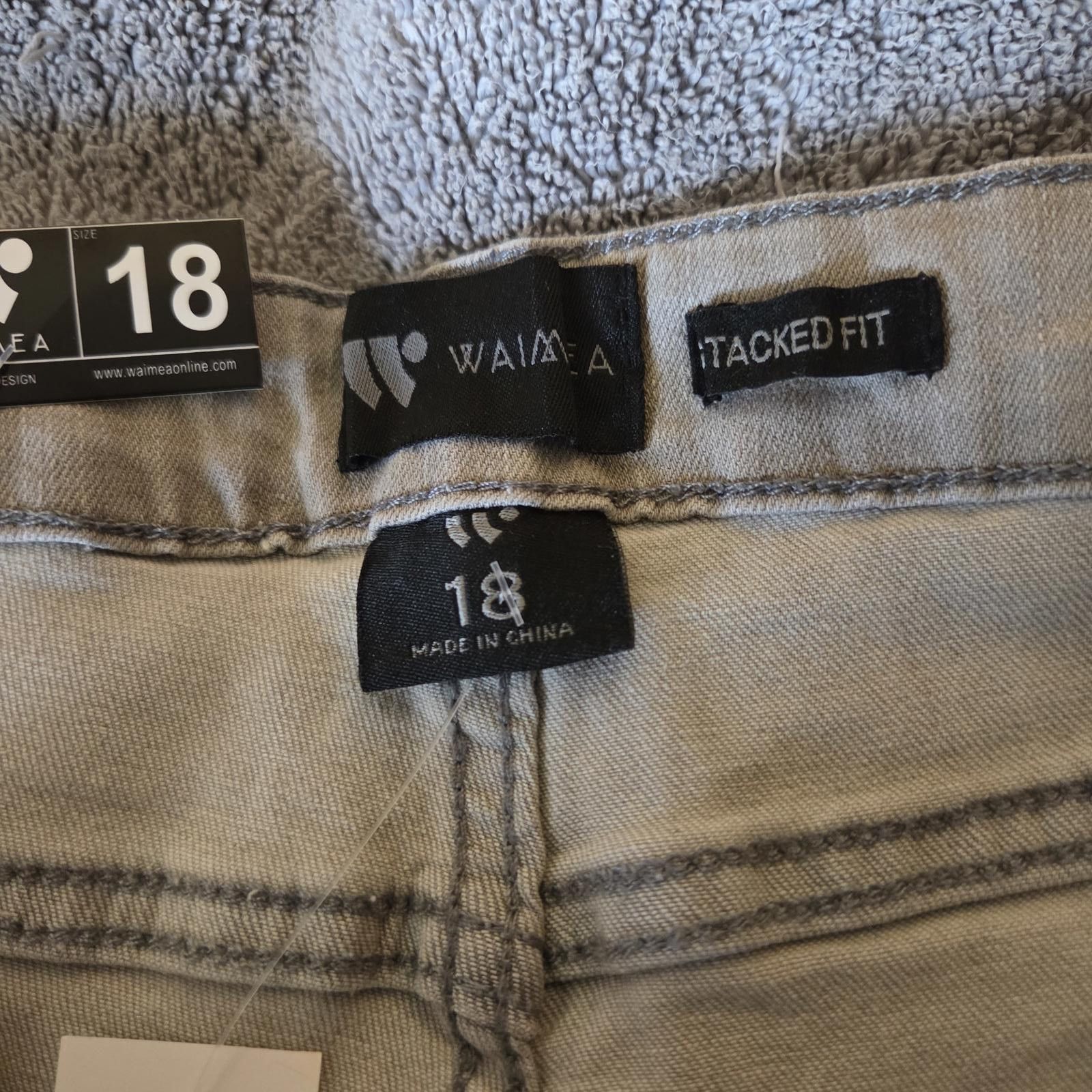 Waimea Waimea Men's Stacked Fit Jeans - Grey Bleached Size US 30 / EU 46 - 7 Thumbnail