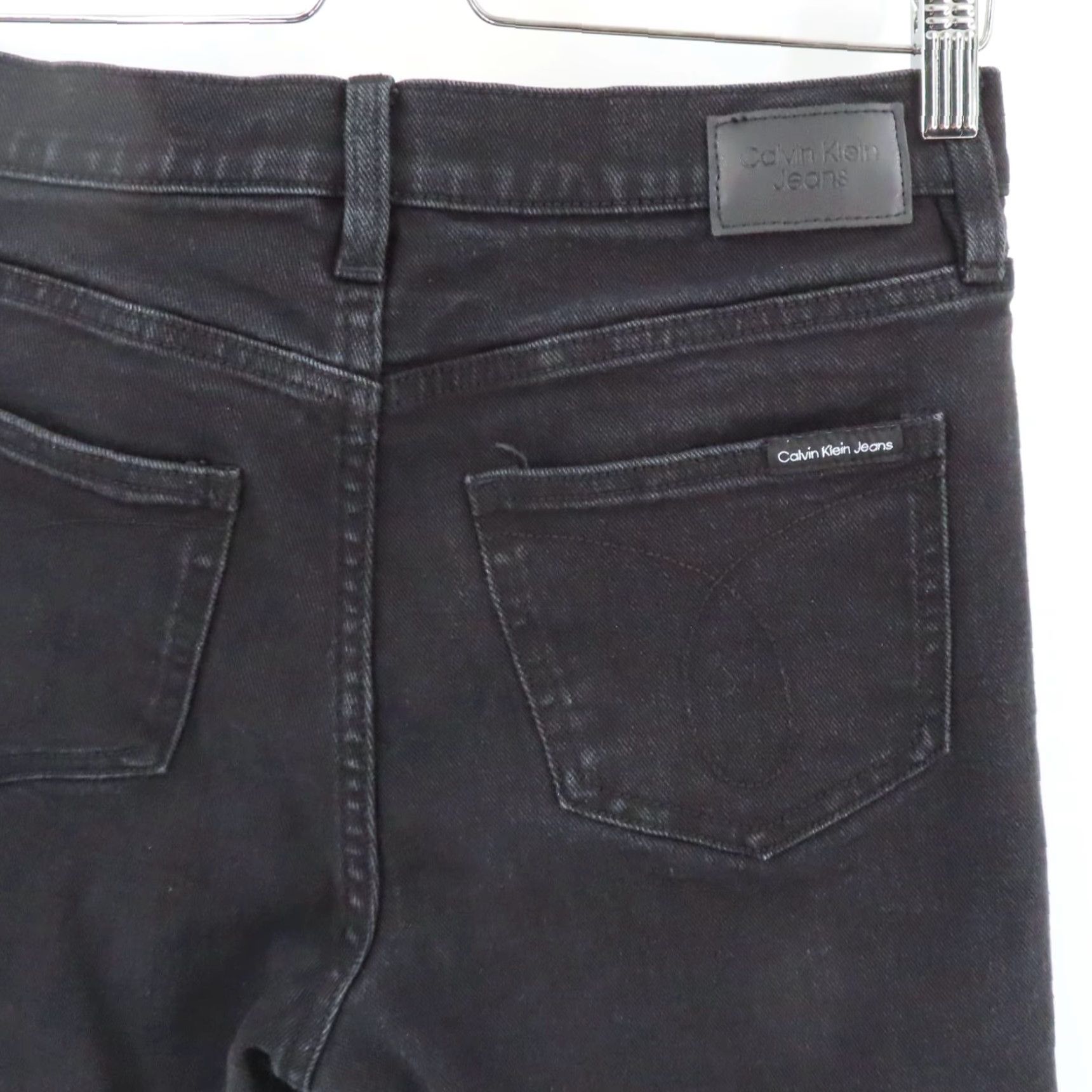 Calvin Klein Calvin Klein Jeans Black Denim Straight Leg 4 Women's Regular Cotton Blend 5-Pocket Stretch Size 27" / US 4 / IT 40 - 6 Thumbnail