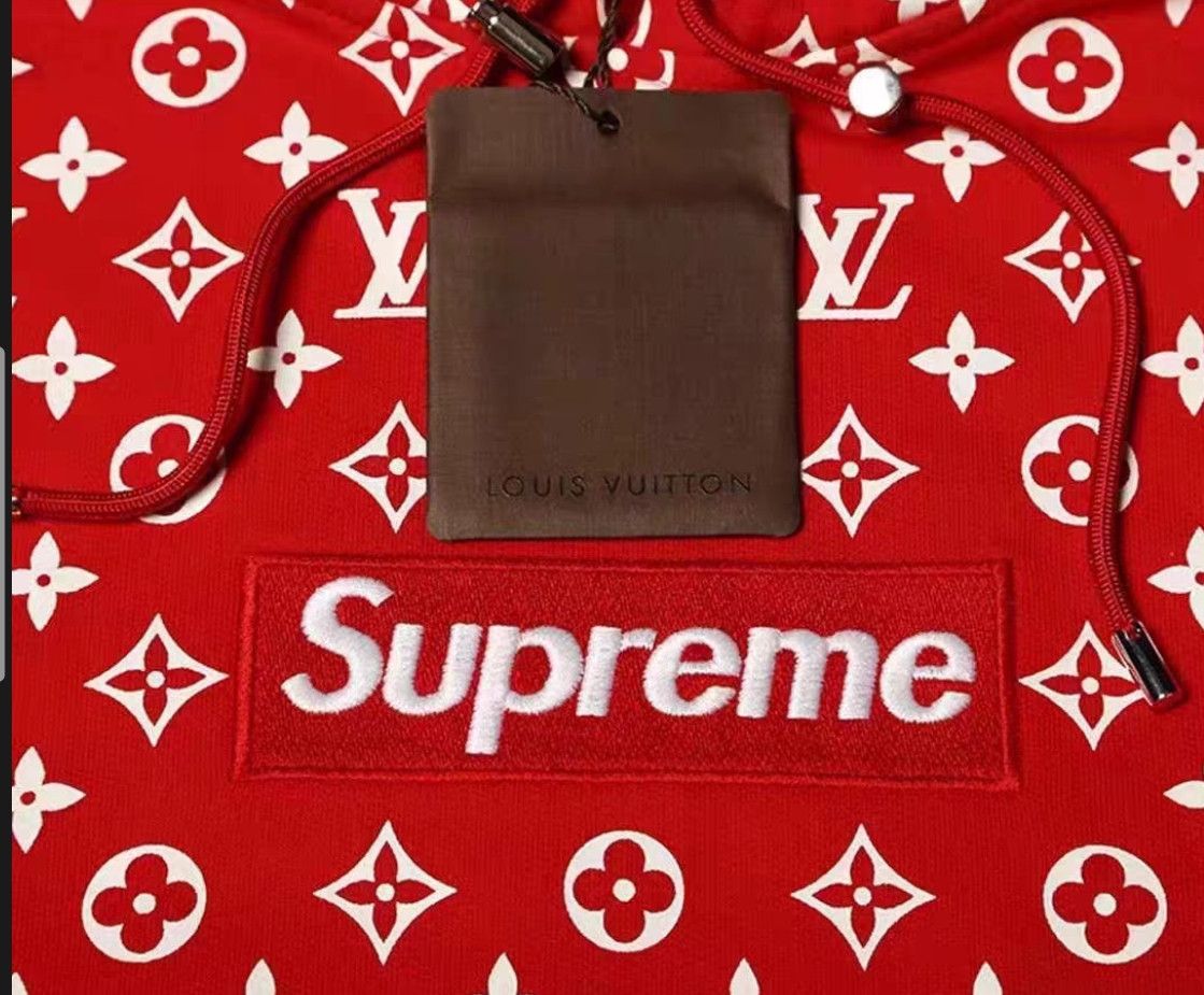 Louis Vuitton × Supreme Louis Vuitton X Supreme Co-branded Hoodie with Full Logo ho Size US XS / EU 42 / 0 - 6 Thumbnail