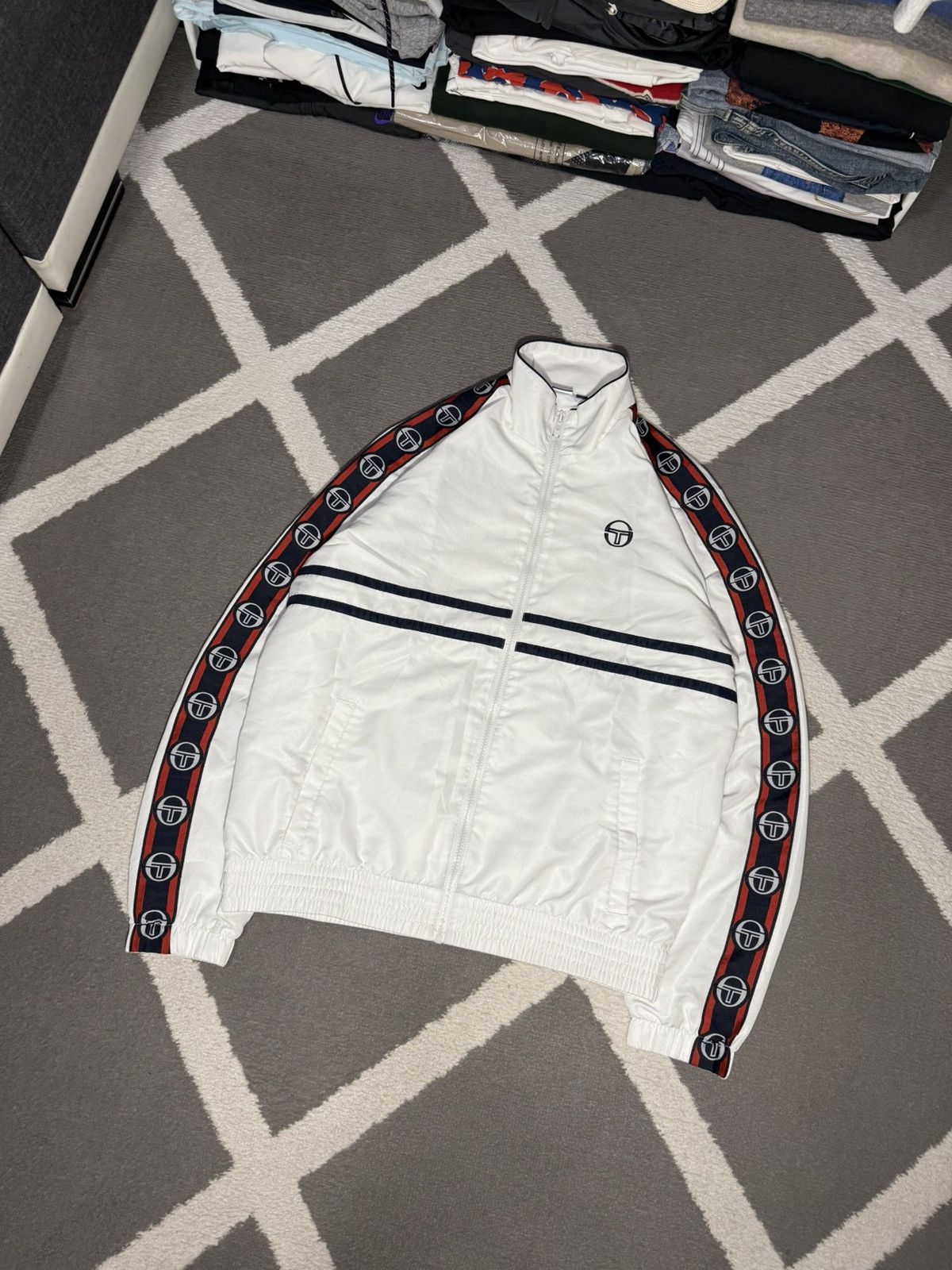 Sergio Tacchini × Vintage Sergio Tacchini Light Track Jacket Y2K Look Size US L / EU 52-54 / 3 - 1 Thumbnail