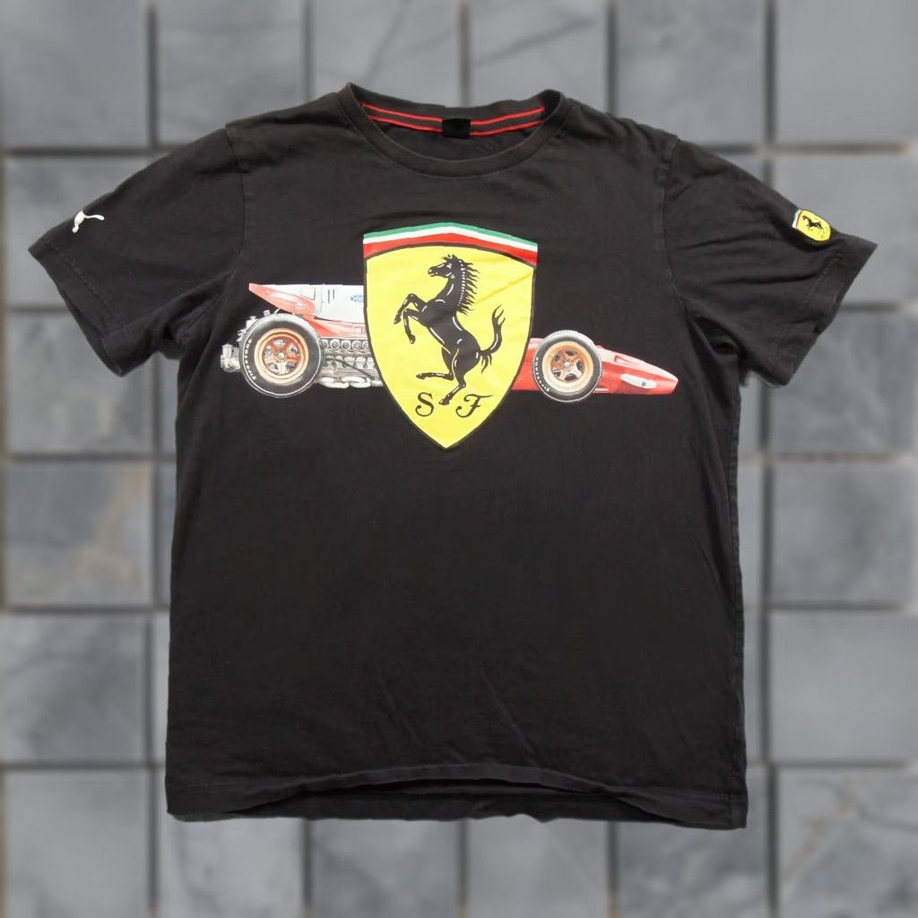 Puma Puma Ferarri Shirt Mens Medium Black Car Graphic Tee F1 Racing Short Sleeve Size US M / EU 48-50 / 2 - 1 Thumbnail