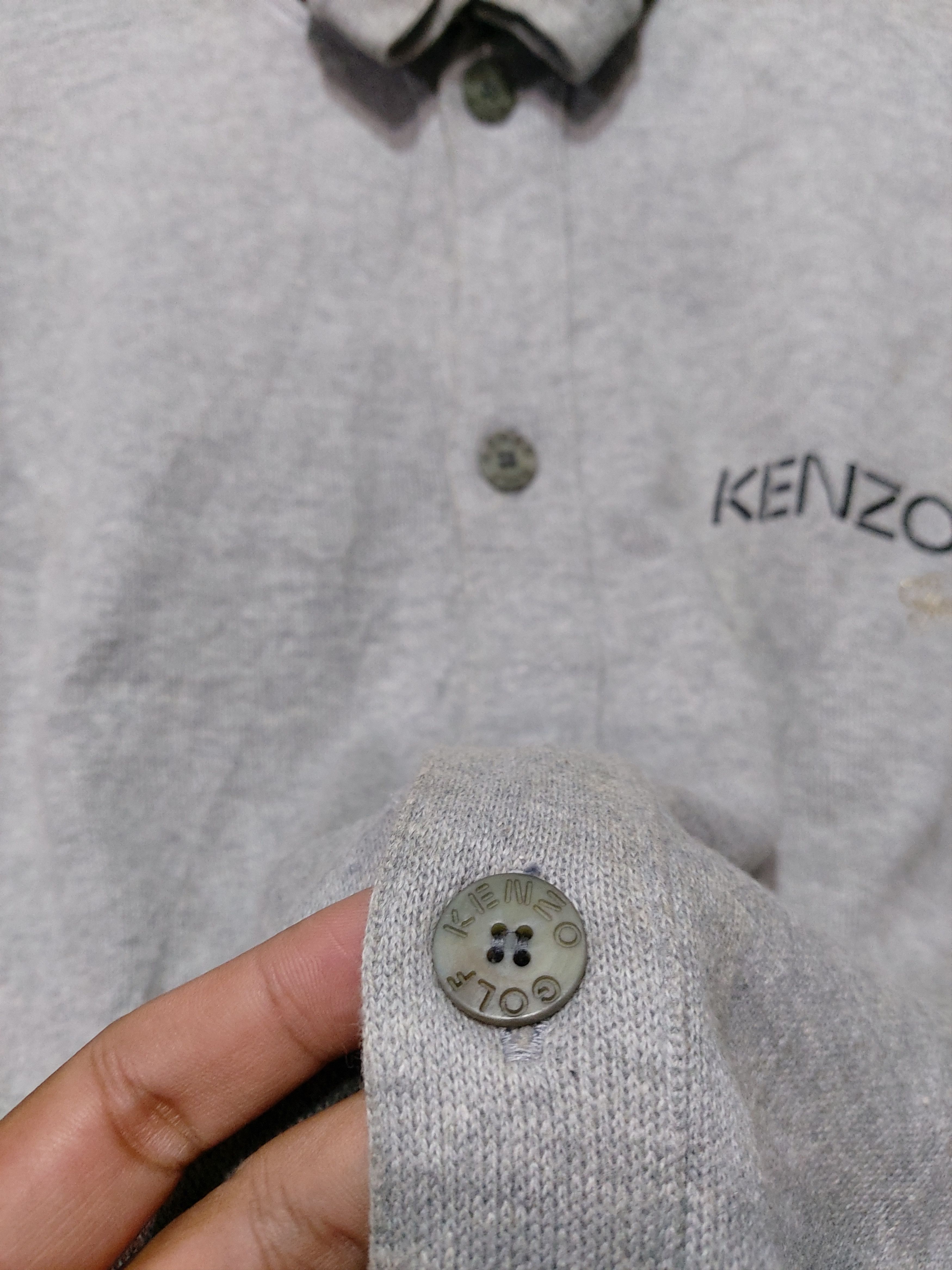 Kenzo KENZO GOLF 2 TONE COLOURS SWEATSHIRT BUTTON UP Size US XL / EU 56 / 4 - 5 Thumbnail