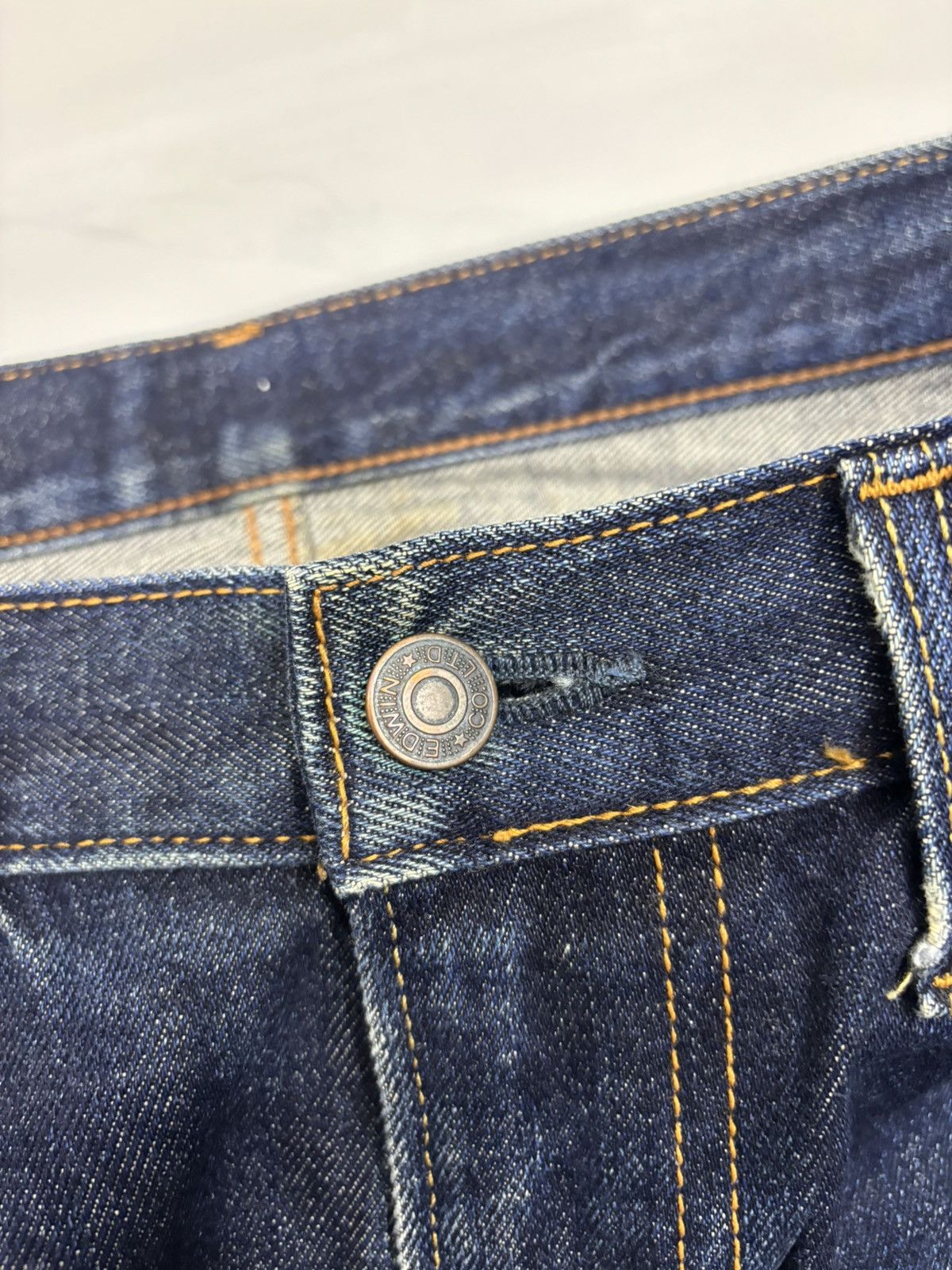 Kapital 🔥EDWIN JAPAN NO.403 JAPAN BLUE DISTRESSED DENIM JEAN Size US 30 / EU 46 - 10 Thumbnail