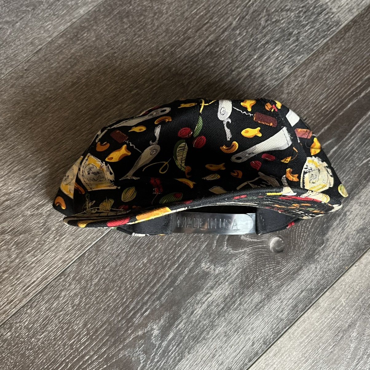 Vintage Vintage 1990s Mediterranean Fishing All Over Print Logo Hat Size ONE SIZE - 3 Thumbnail