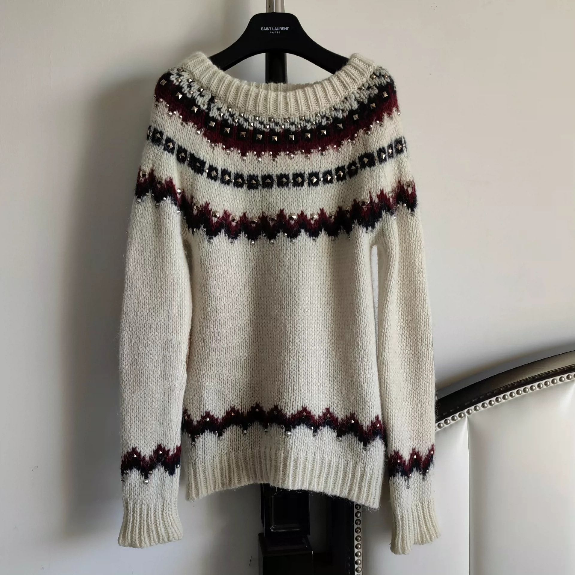 Saint Laurent Paris Saint Laurent Paris Rivet sweater Size US S / EU 44-46 / 1 - 1 Thumbnail